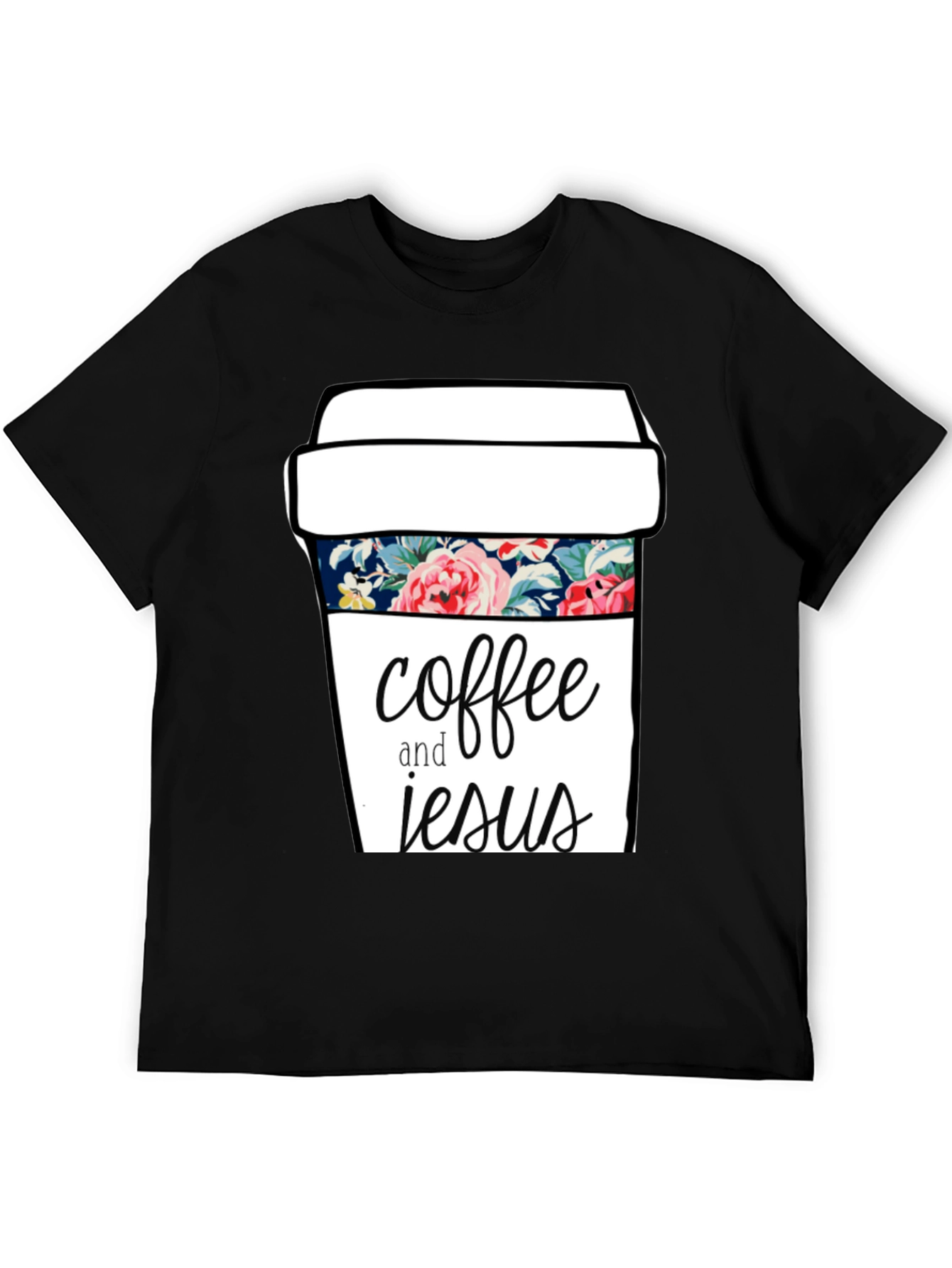 Coffee and Jesus Graphic Tee - Black