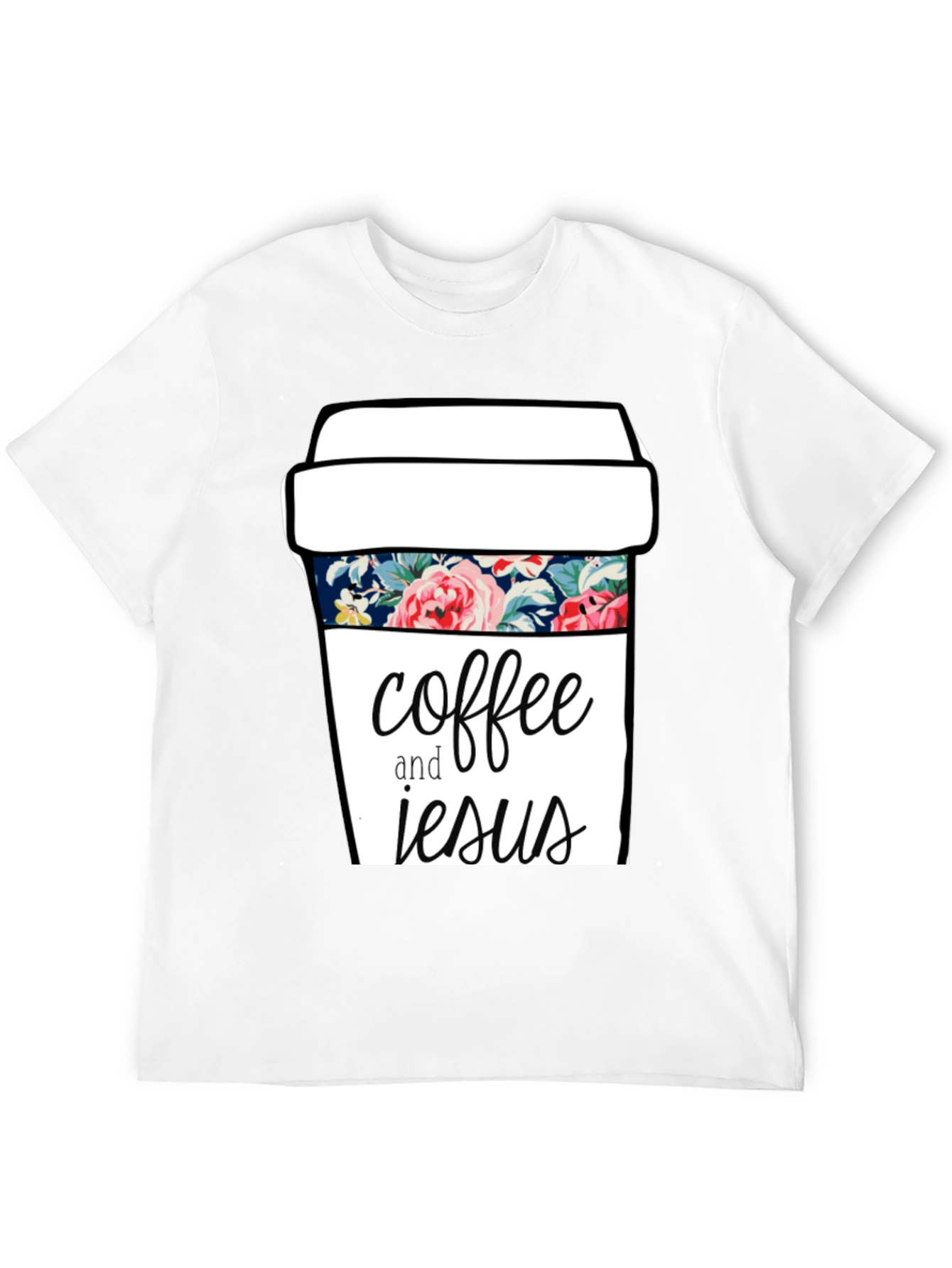 Coffee and Jesus Graphic Tee - Black