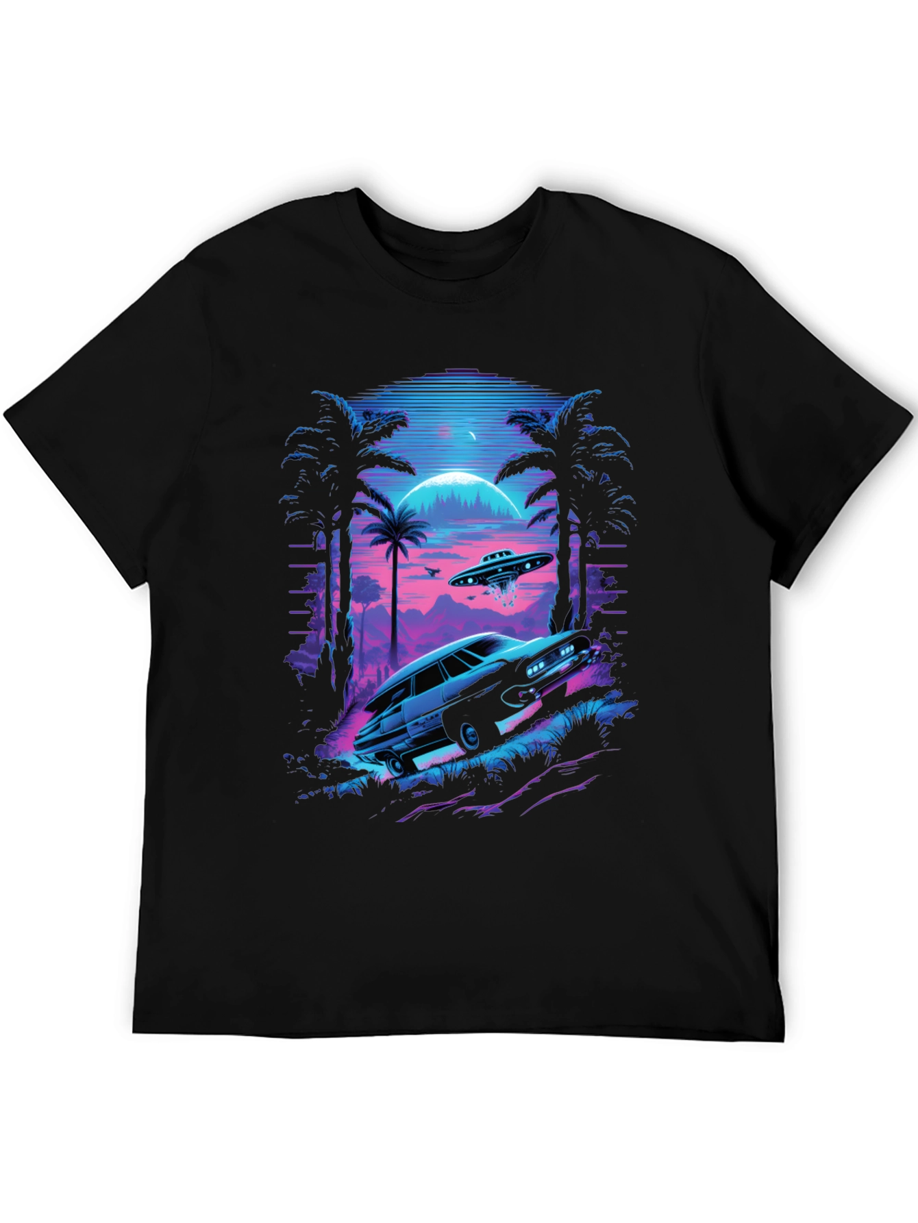 Retro Alien Car T-Shirt