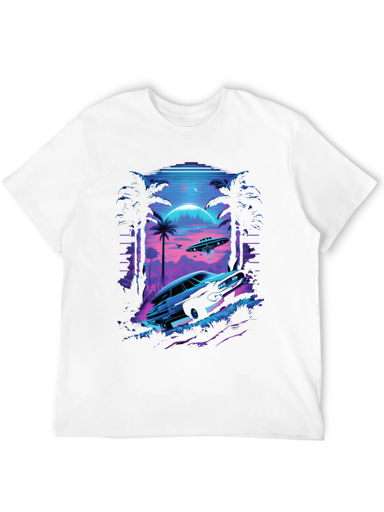 Retro Alien Car T-Shirt