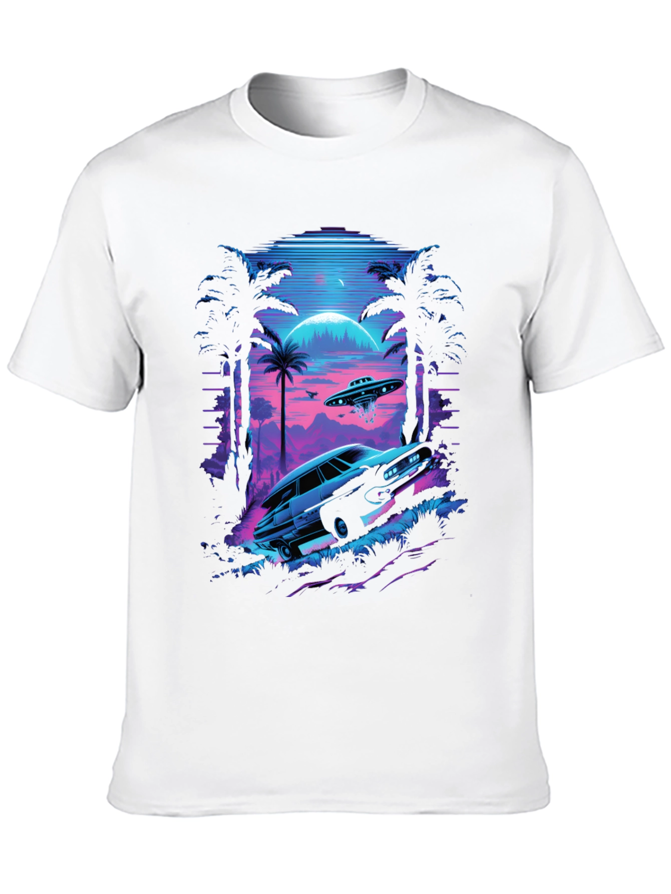 Retro Alien Car T-Shirt