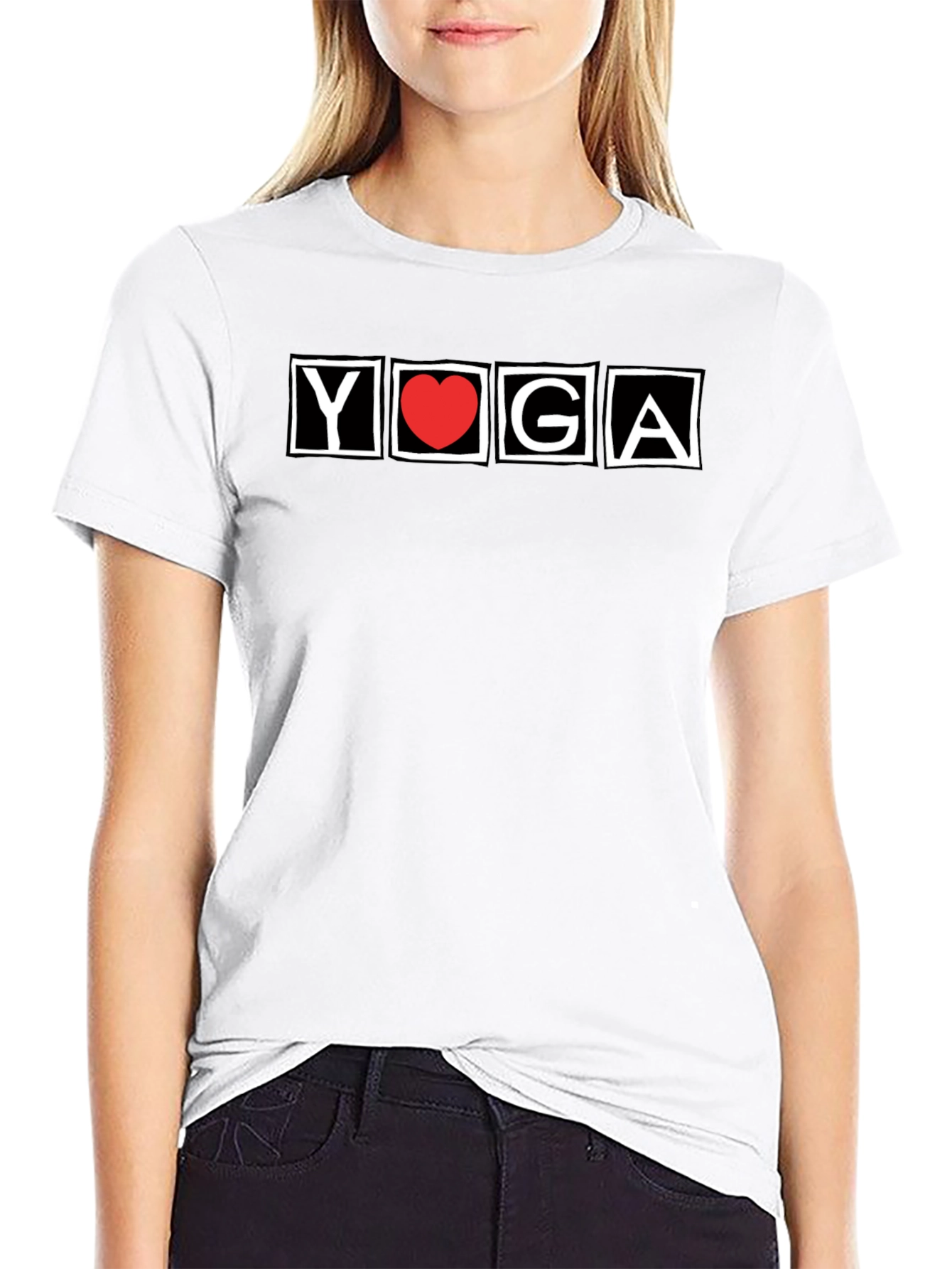 Yoga Heart T-Shirt - Black
