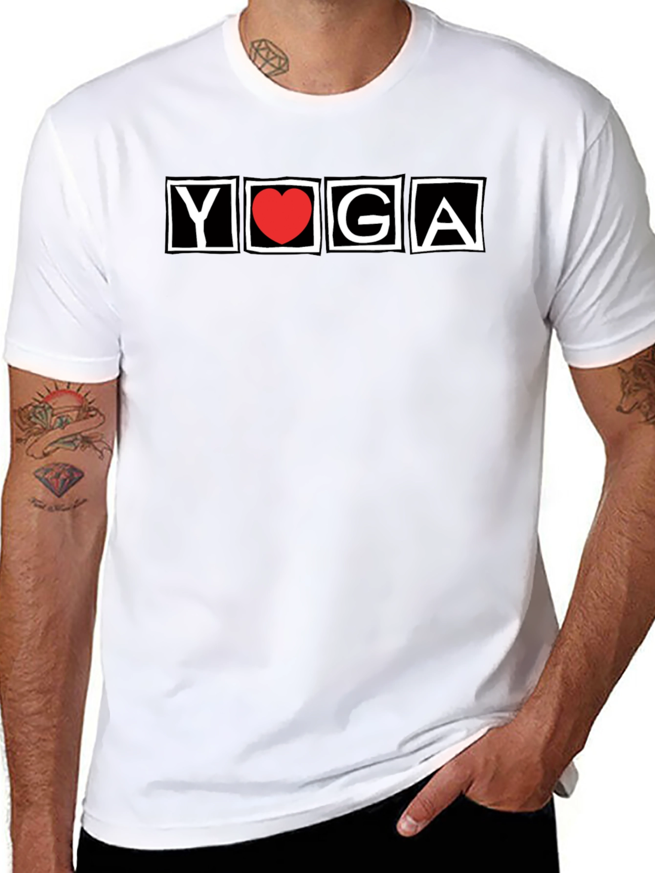 Yoga Heart T-Shirt - Black