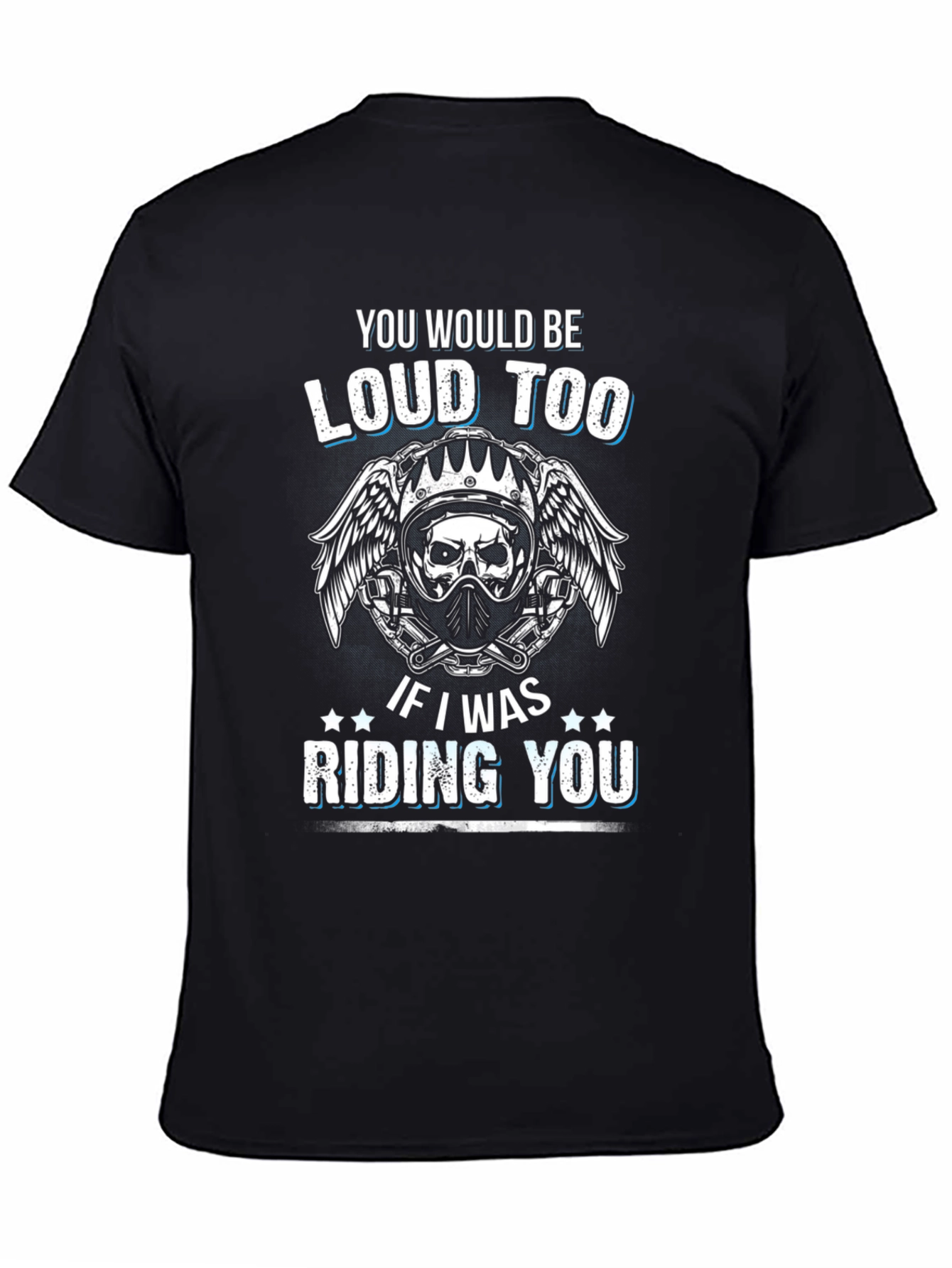 Loud Too Motorcycle Skull Graphic T-Shirt