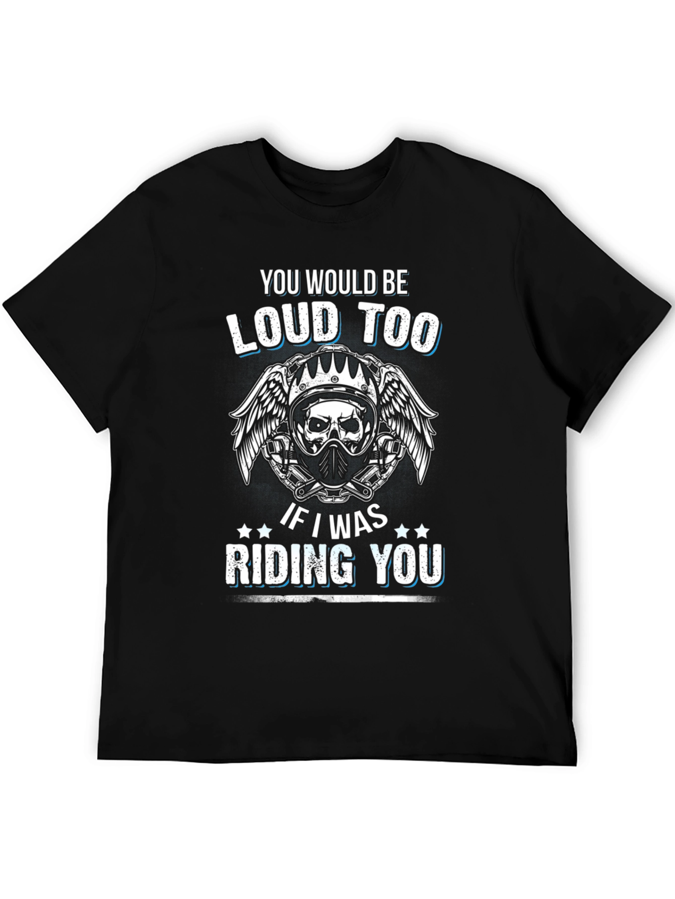 Loud Too Motorcycle Skull Graphic T-Shirt