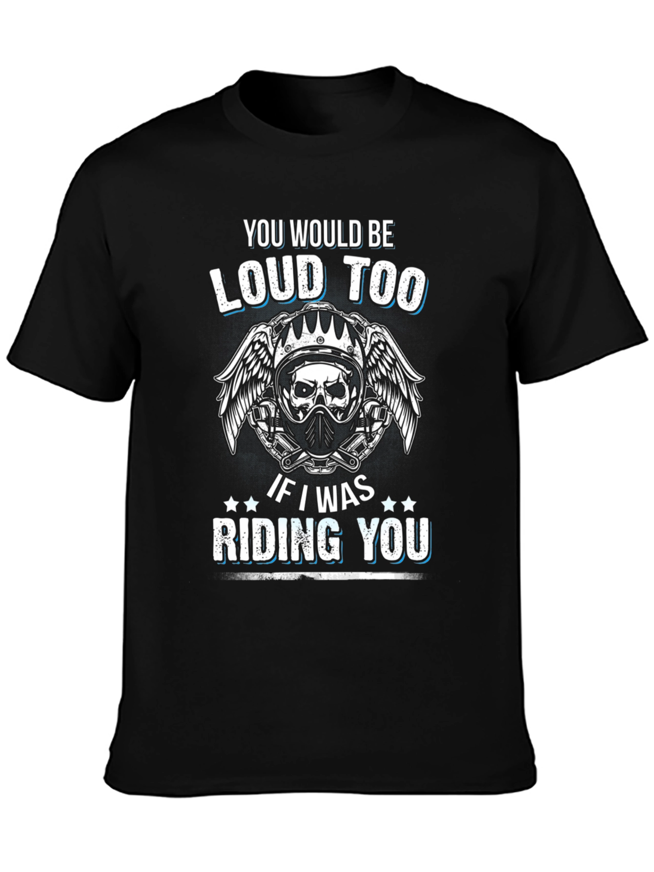 Loud Too Motorcycle Skull Graphic T-Shirt