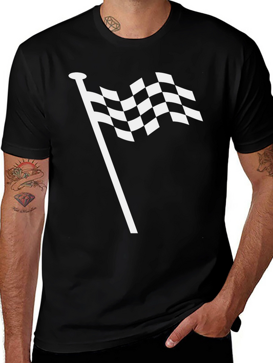 Racing Flag Graphic Tee - Black
