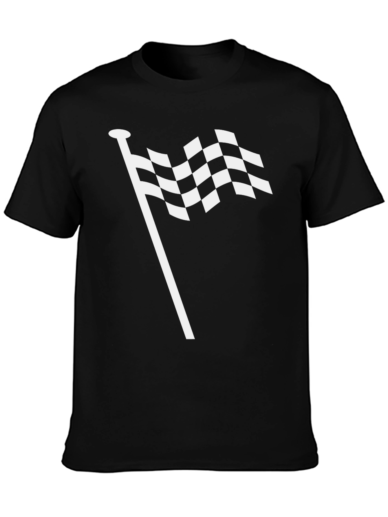 Racing Flag Graphic Tee - Black