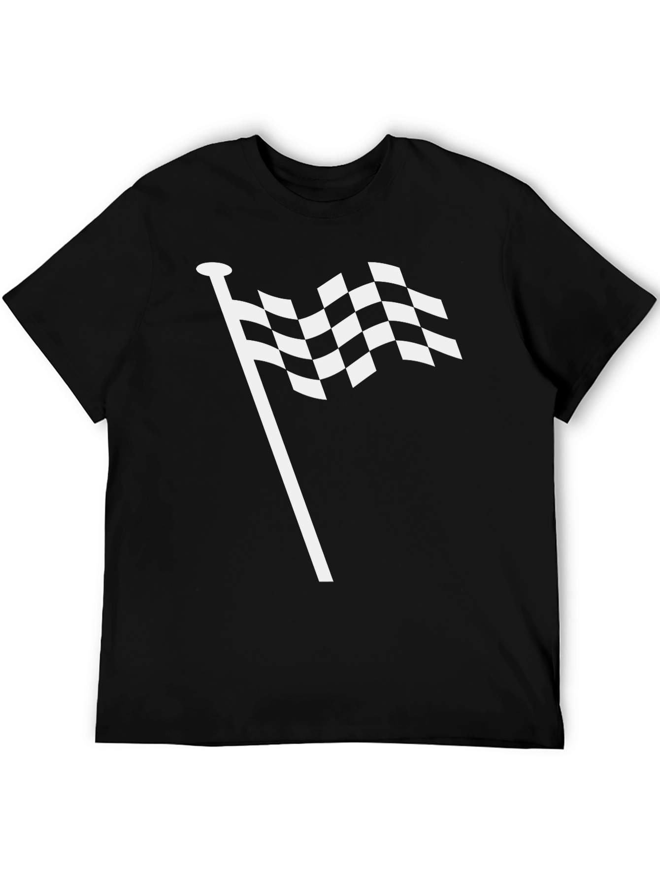 Racing Flag Graphic Tee - Black