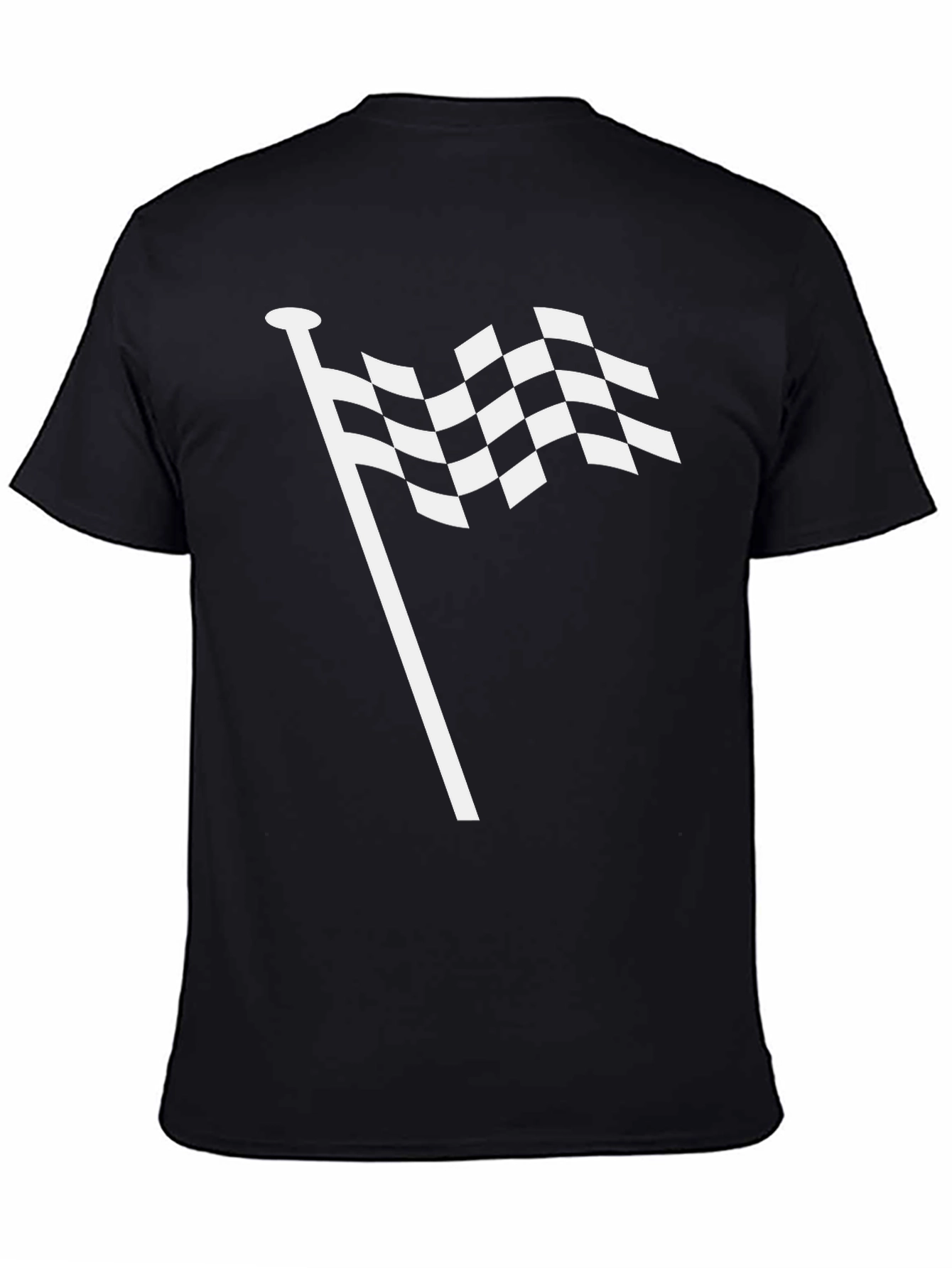 Racing Flag Graphic Tee - Black
