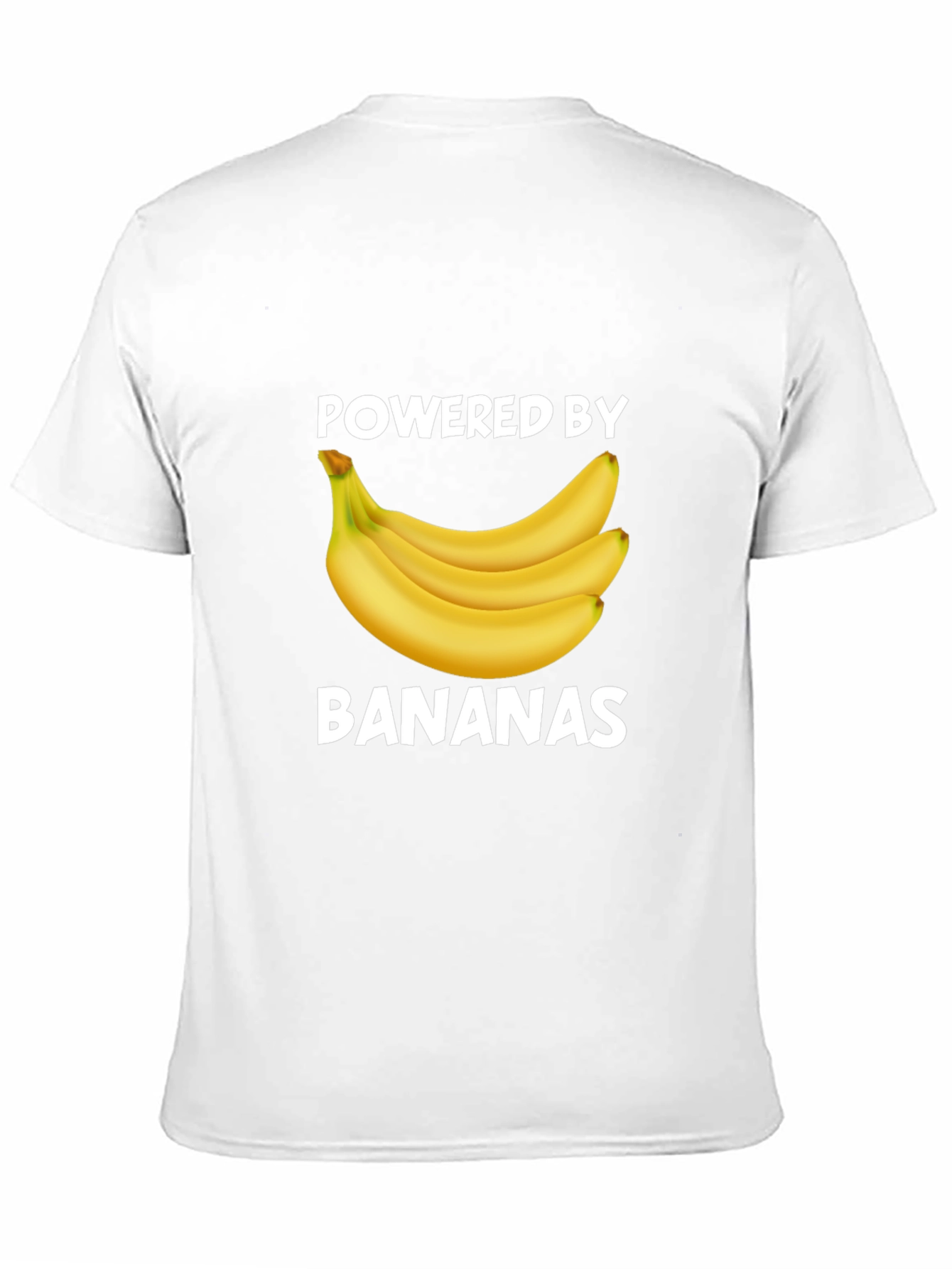Powered by Bananas Graphic Tee - Fun Novelty T-Shirt