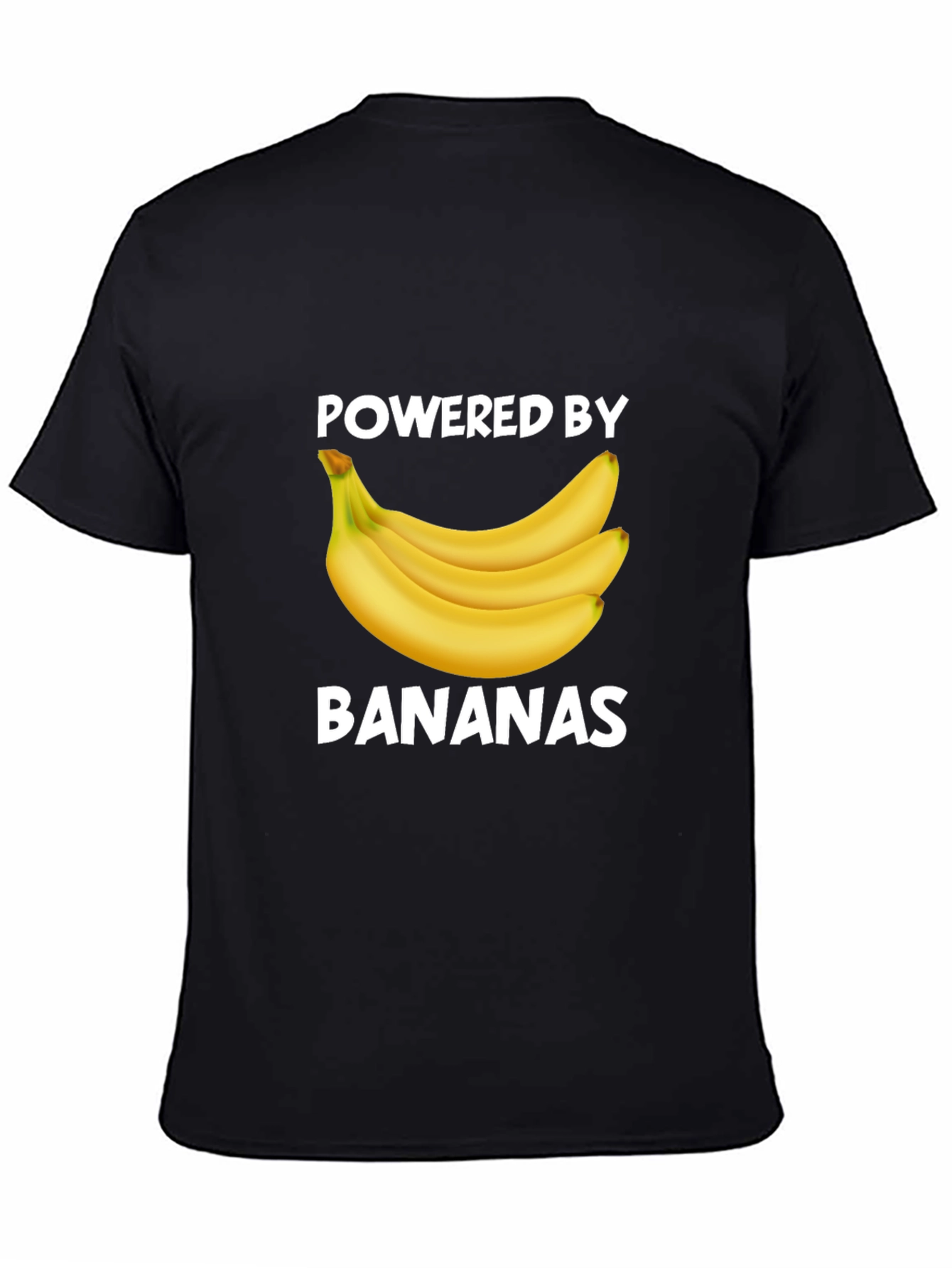 Powered by Bananas Graphic Tee - Fun Novelty T-Shirt