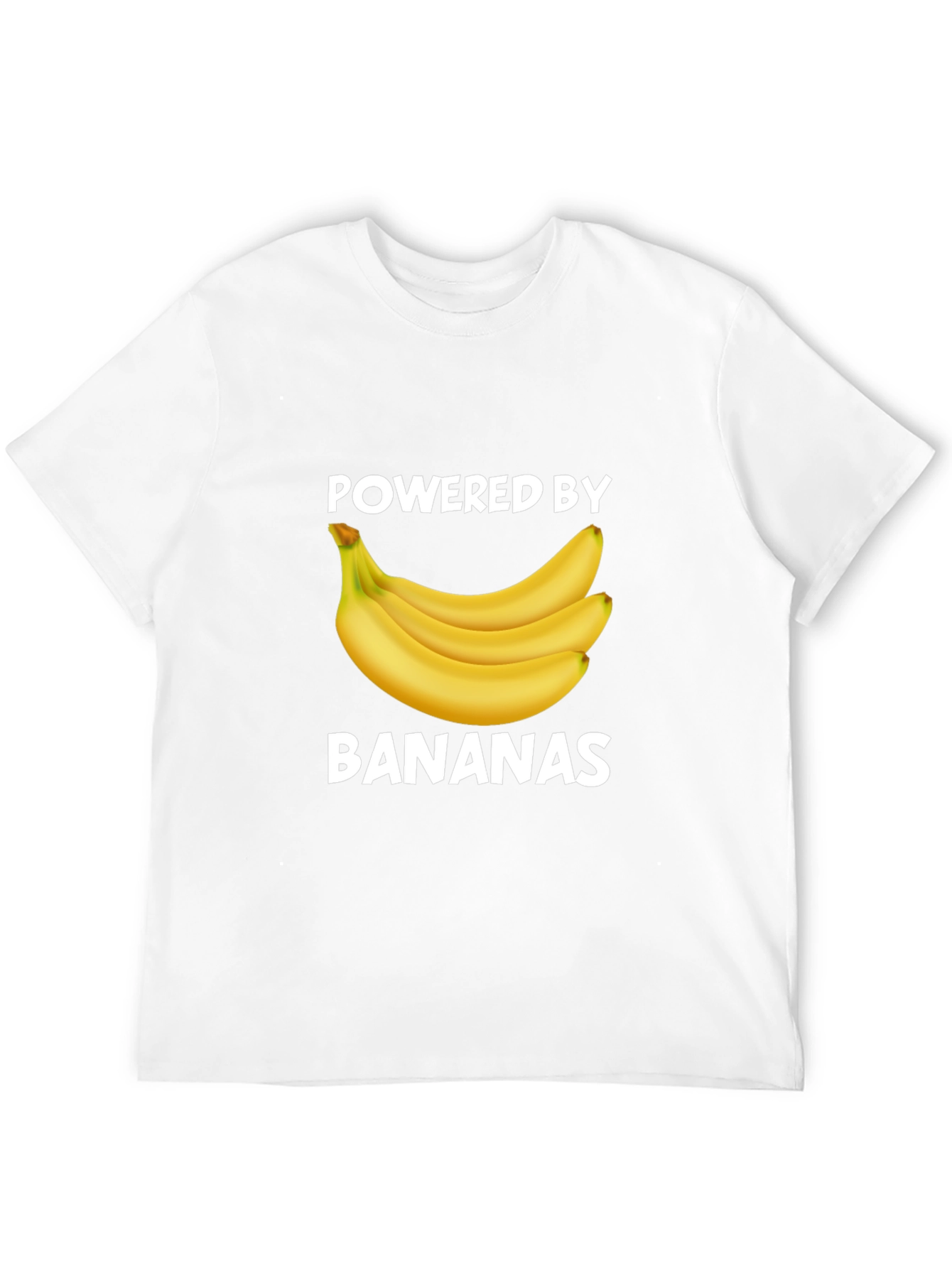 Powered by Bananas Graphic Tee - Fun Novelty T-Shirt