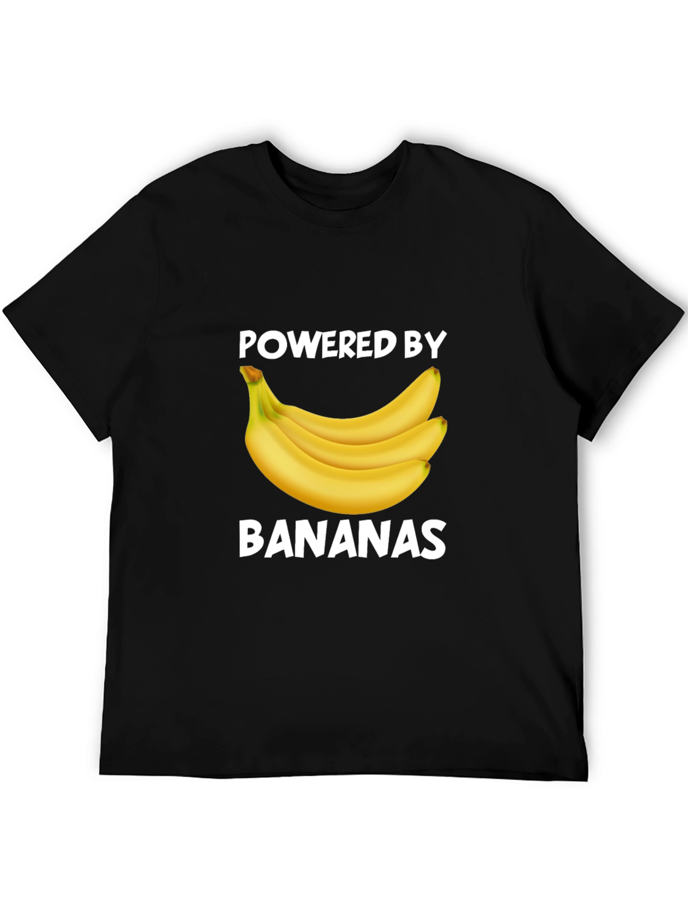 Powered by Bananas Graphic Tee - Fun Novelty T-Shirt