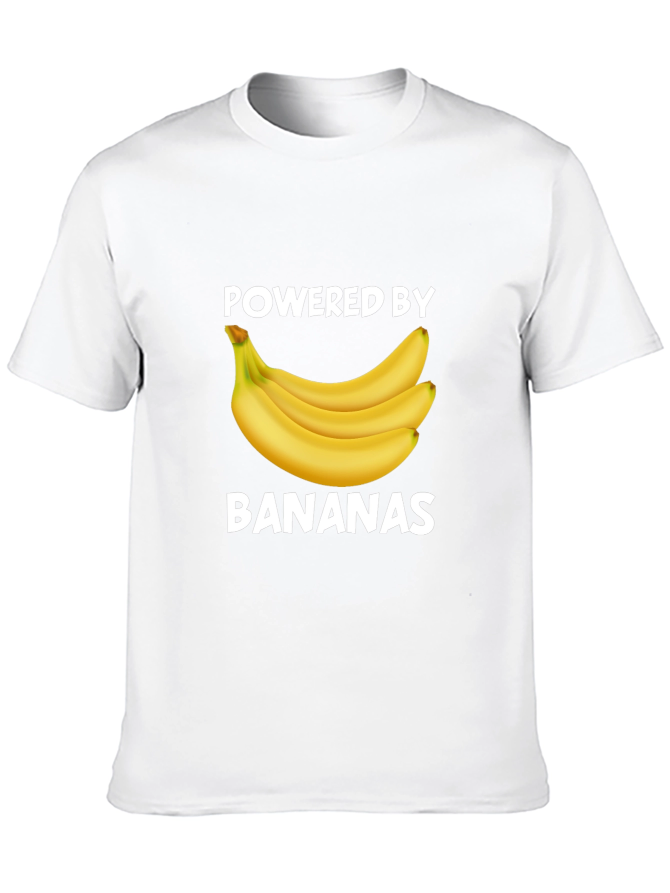 Powered by Bananas Graphic Tee - Fun Novelty T-Shirt