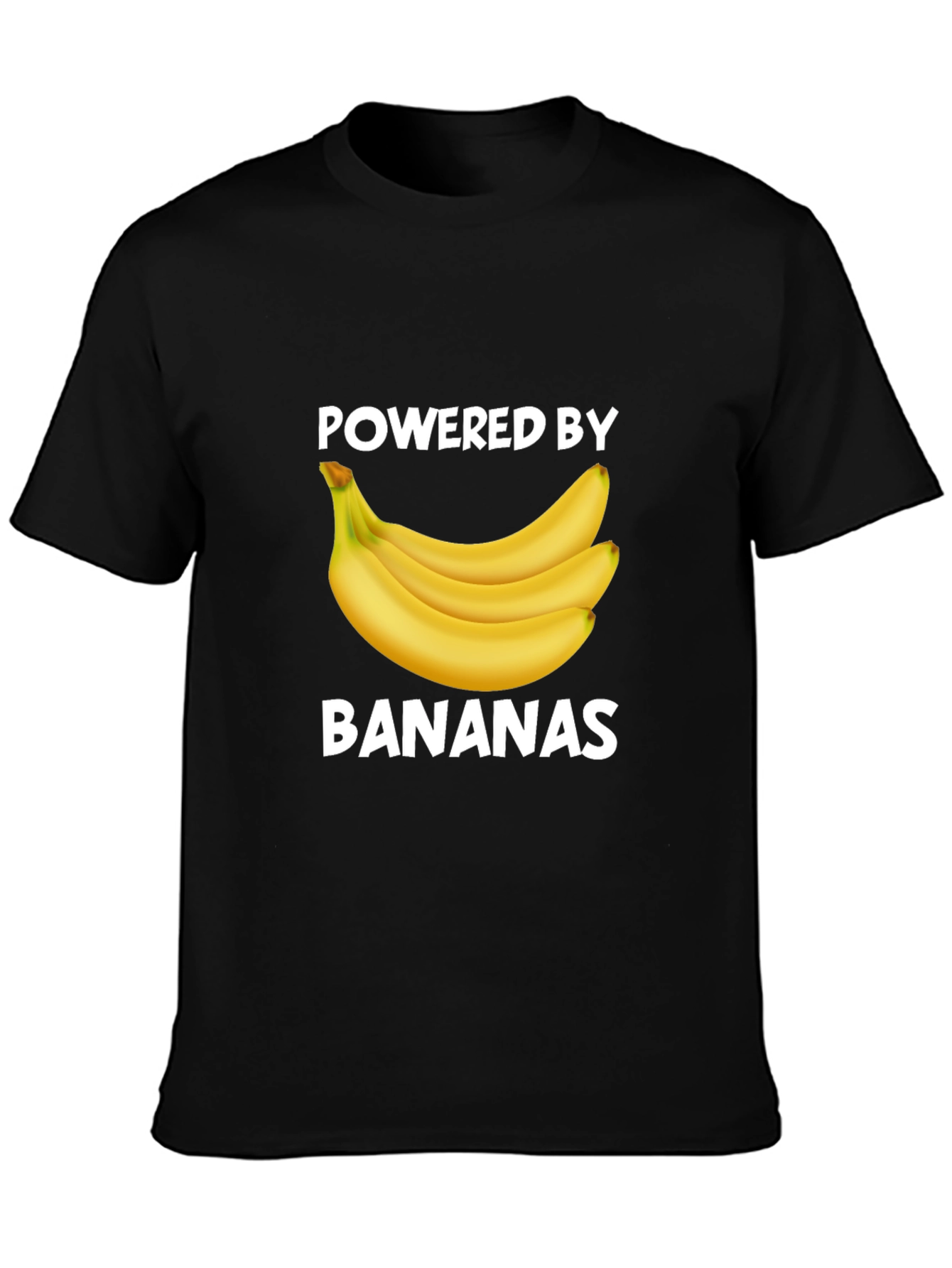 Powered by Bananas Graphic Tee - Fun Novelty T-Shirt