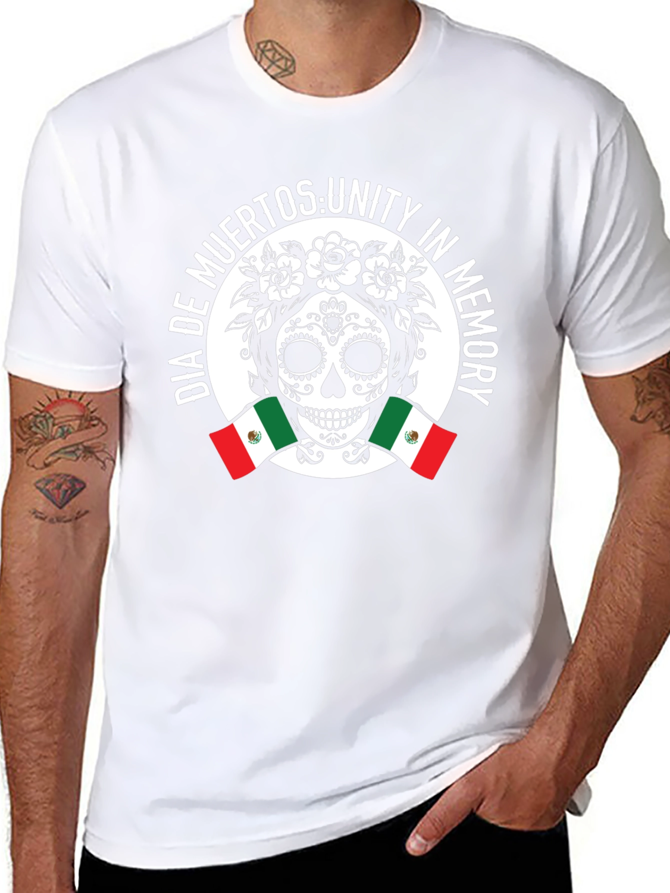 Dia de Muertos Unity T-Shirt Sugar Skull Design