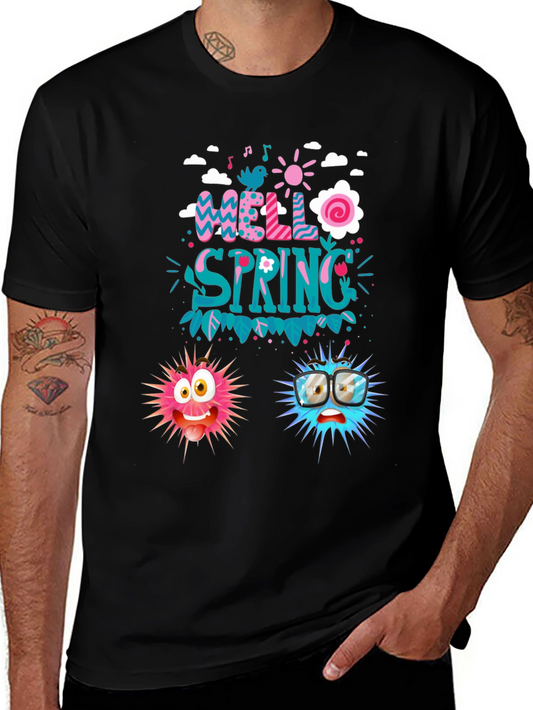 Hello Spring Graphic Tee - Fun Casual Wear