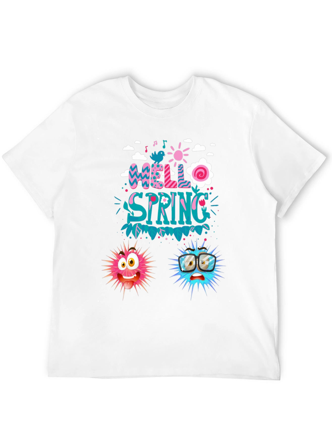 Hello Spring Graphic Tee - Fun Casual Wear
