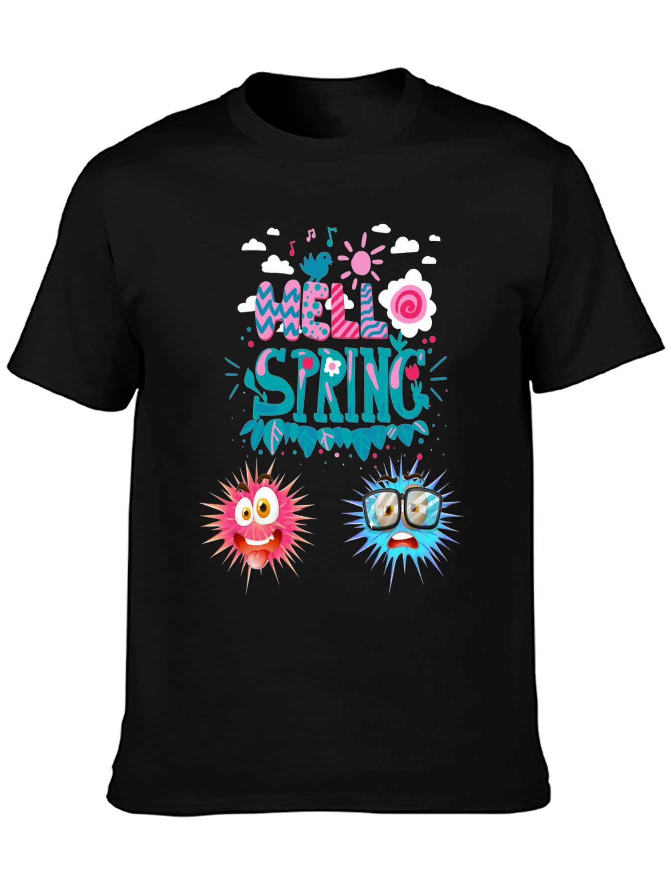 Hello Spring Graphic Tee - Fun Casual Wear