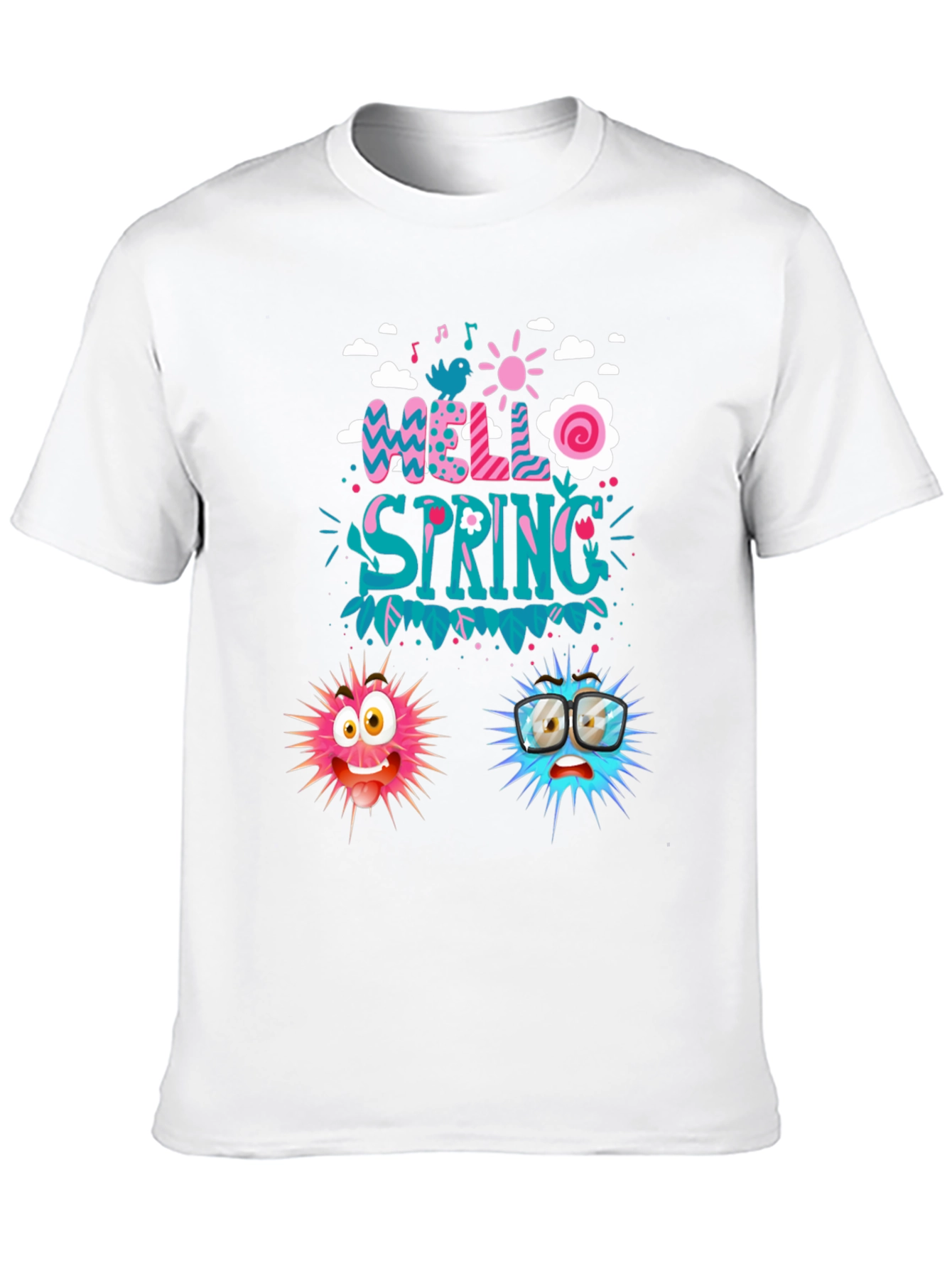 Hello Spring Graphic Tee - Fun Casual Wear