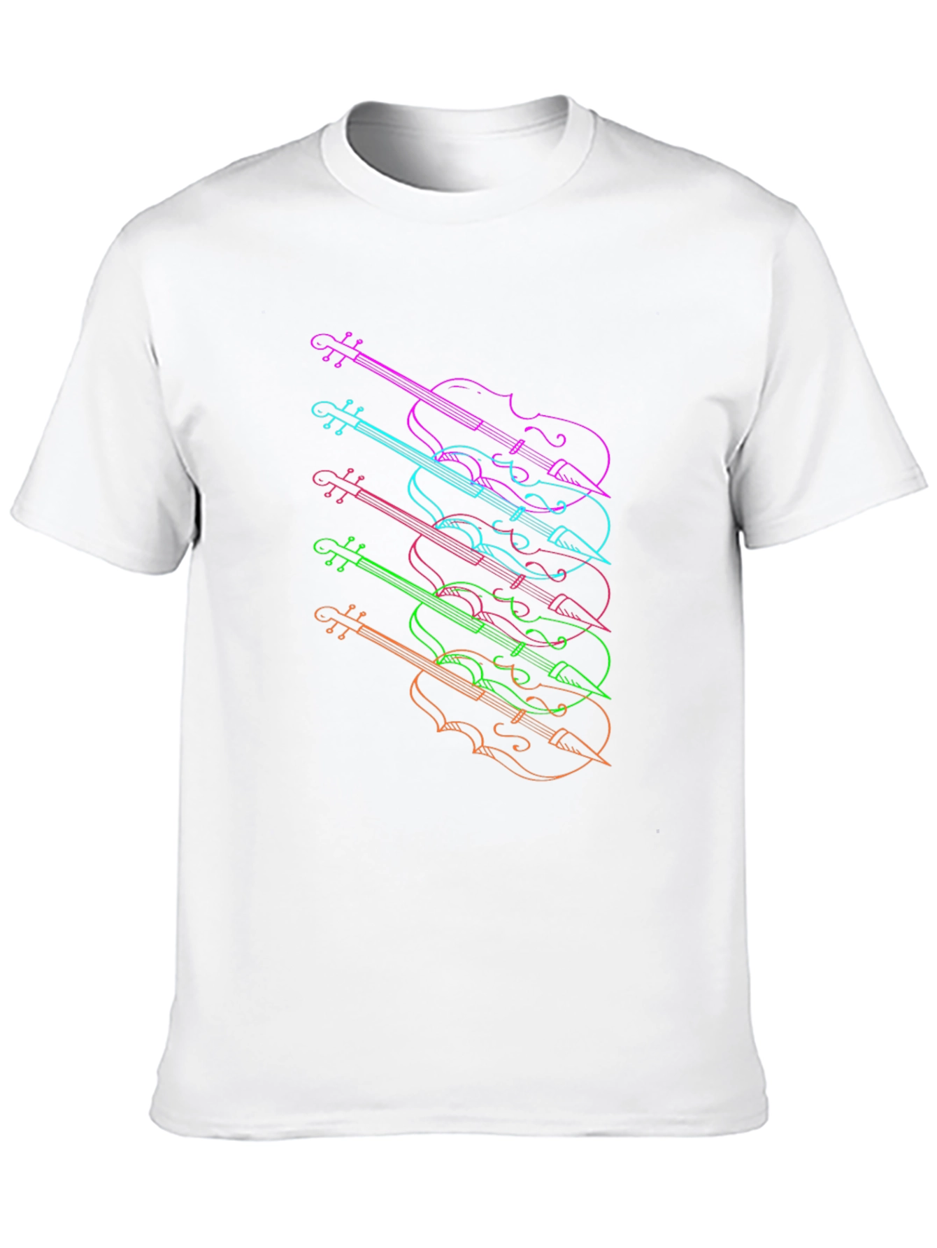 Violin Stack Graphic Tee - Musicians Black T-Shirt