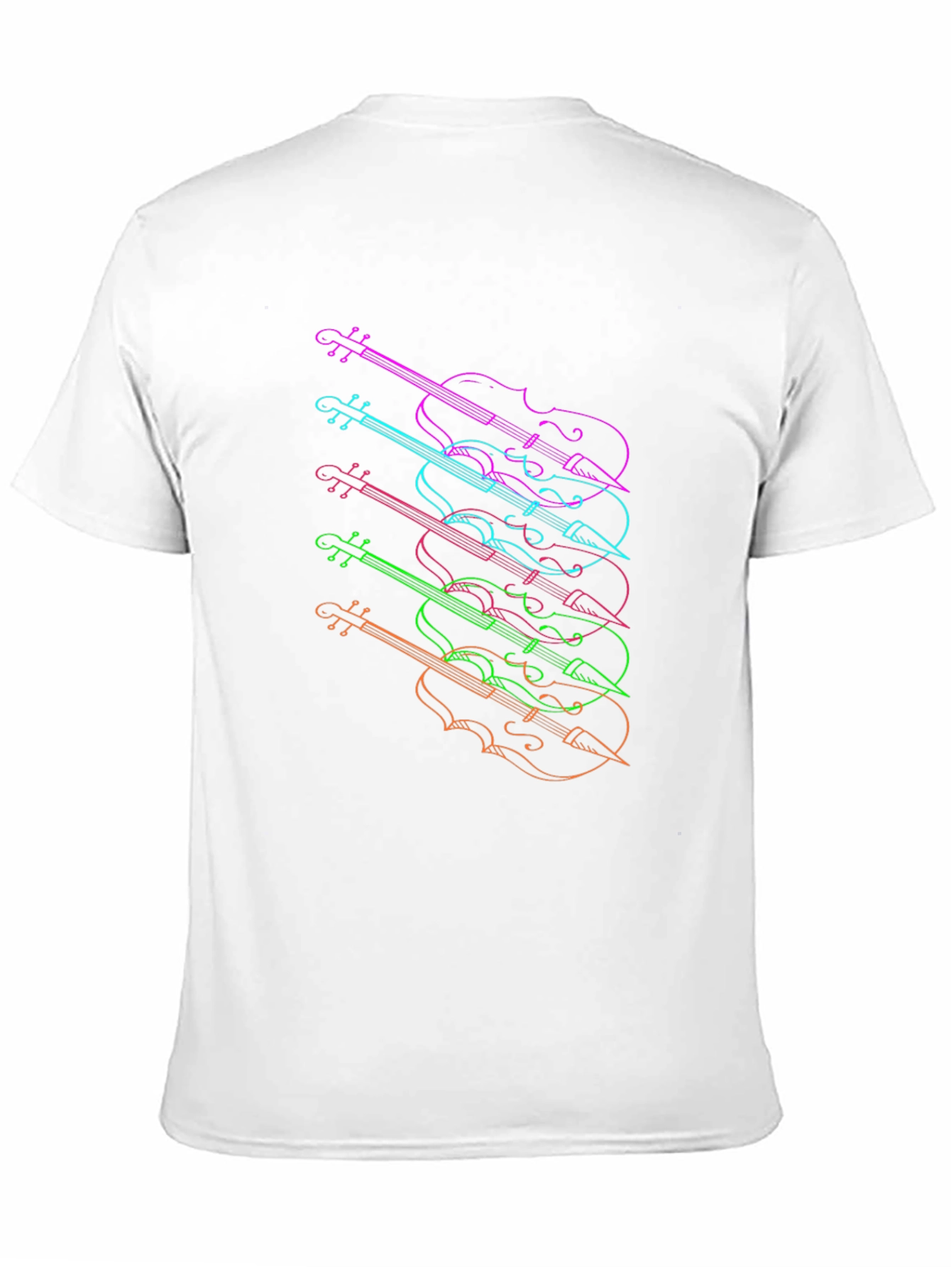 Violin Stack Graphic Tee - Musicians Black T-Shirt