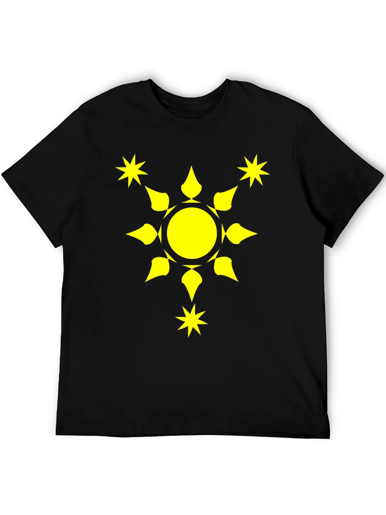 Sunburst Graphic Tee - Black Cotton Comfort Fit