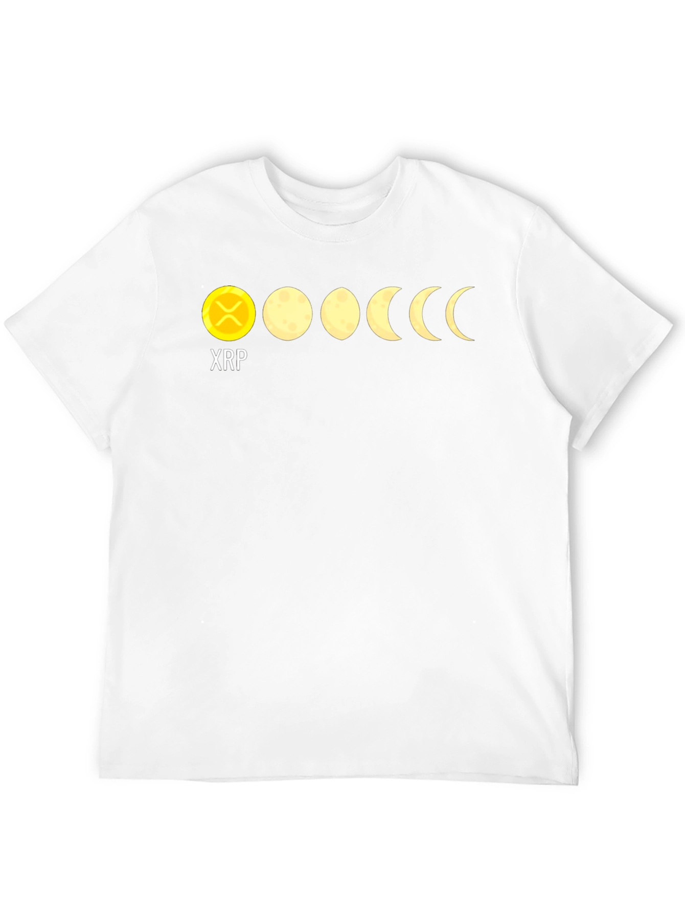 XRP Moon Phases Black Graphic T-Shirt