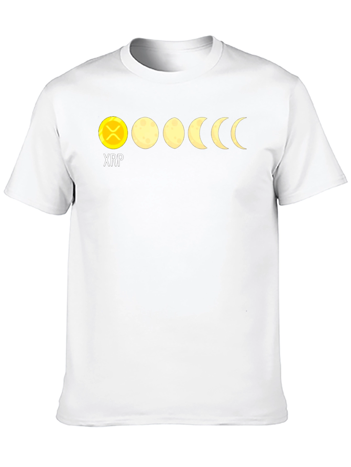XRP Moon Phases Black Graphic T-Shirt