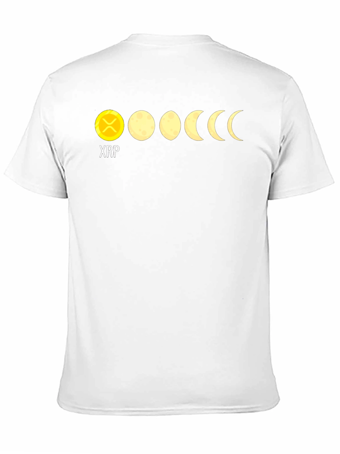 XRP Moon Phases Black Graphic T-Shirt
