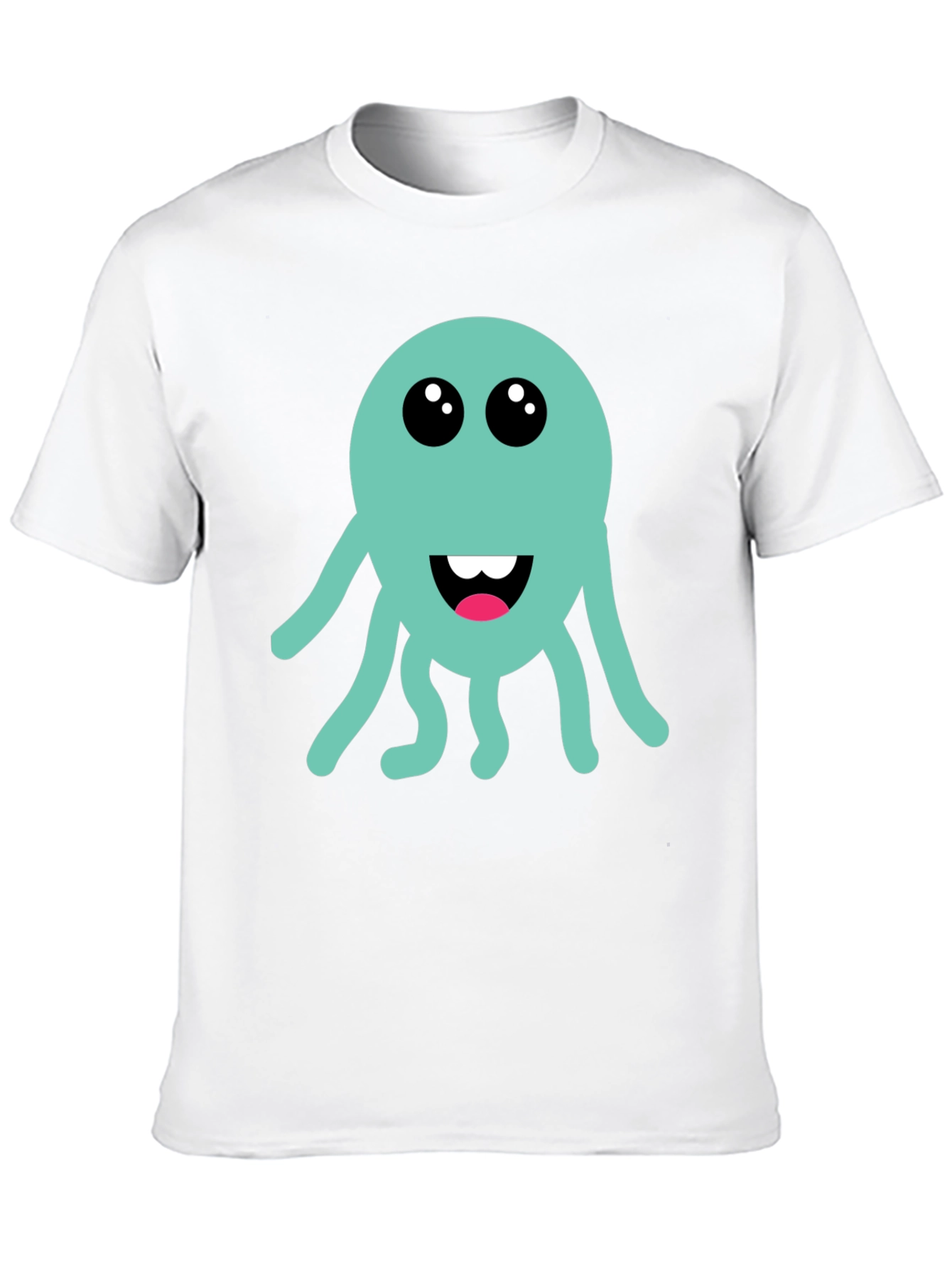 Cute Octopus Graphic T-Shirt - Black Cotton Tee