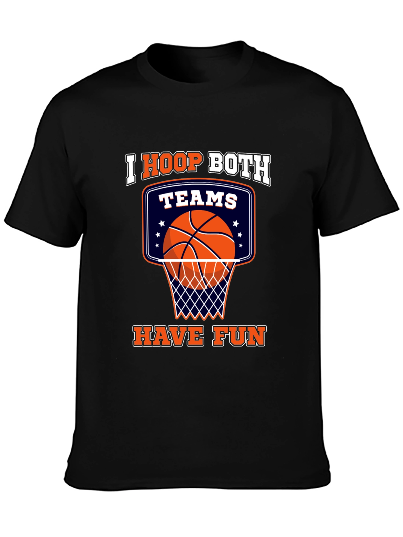 I Hoop Both Teams T-Shirt Basketball Fan Tee