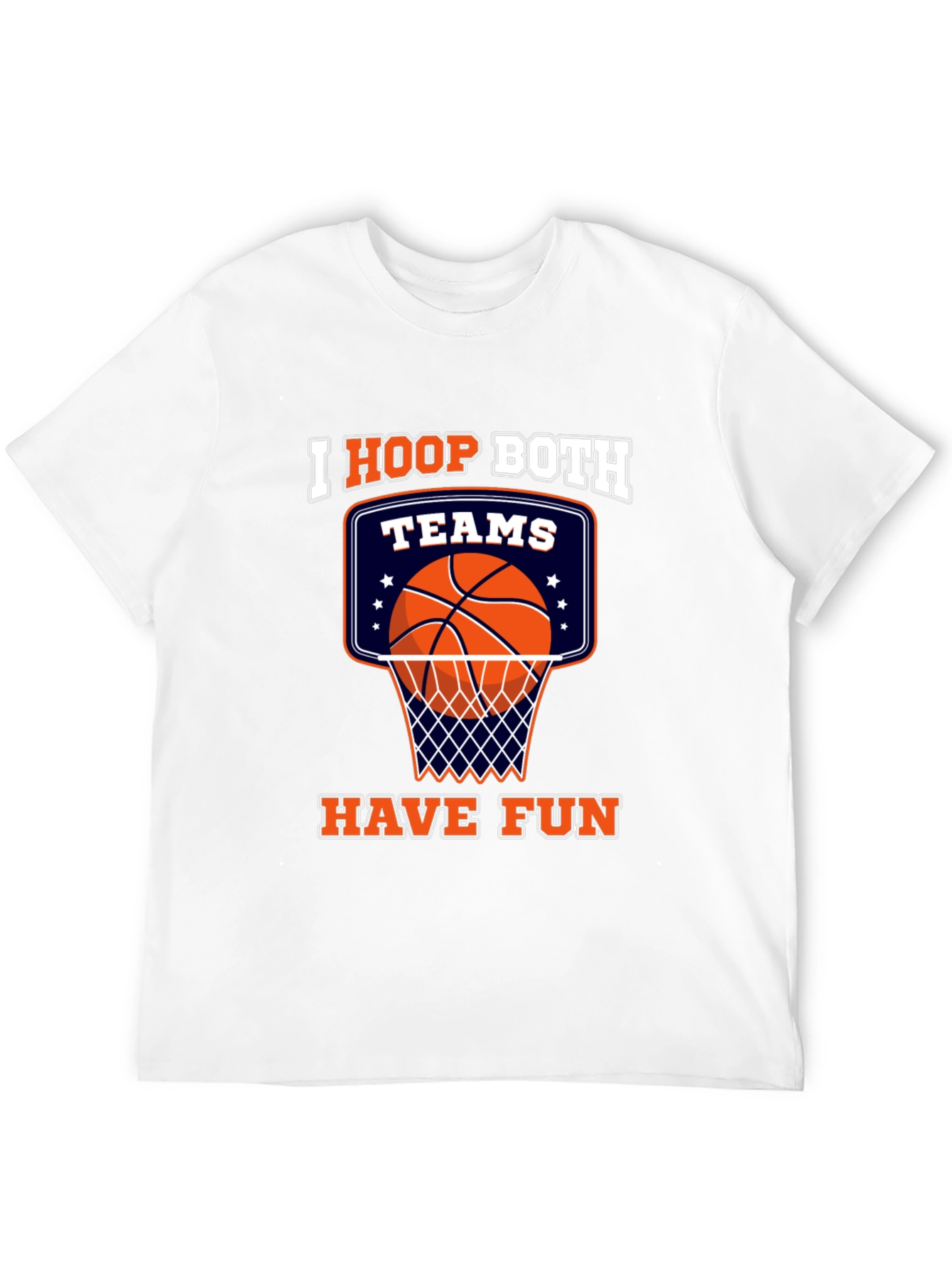 I Hoop Both Teams T-Shirt Basketball Fan Tee