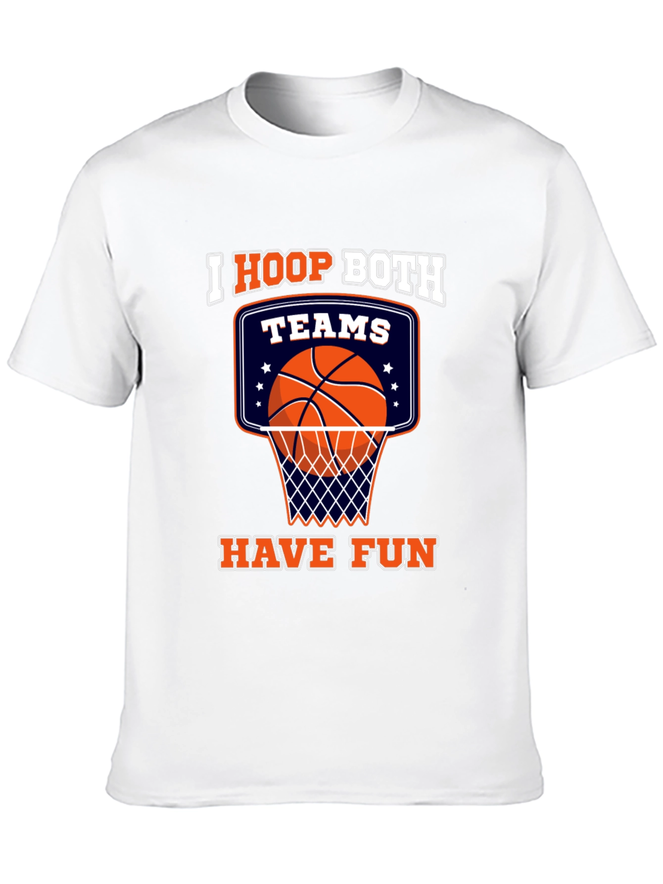 I Hoop Both Teams T-Shirt Basketball Fan Tee
