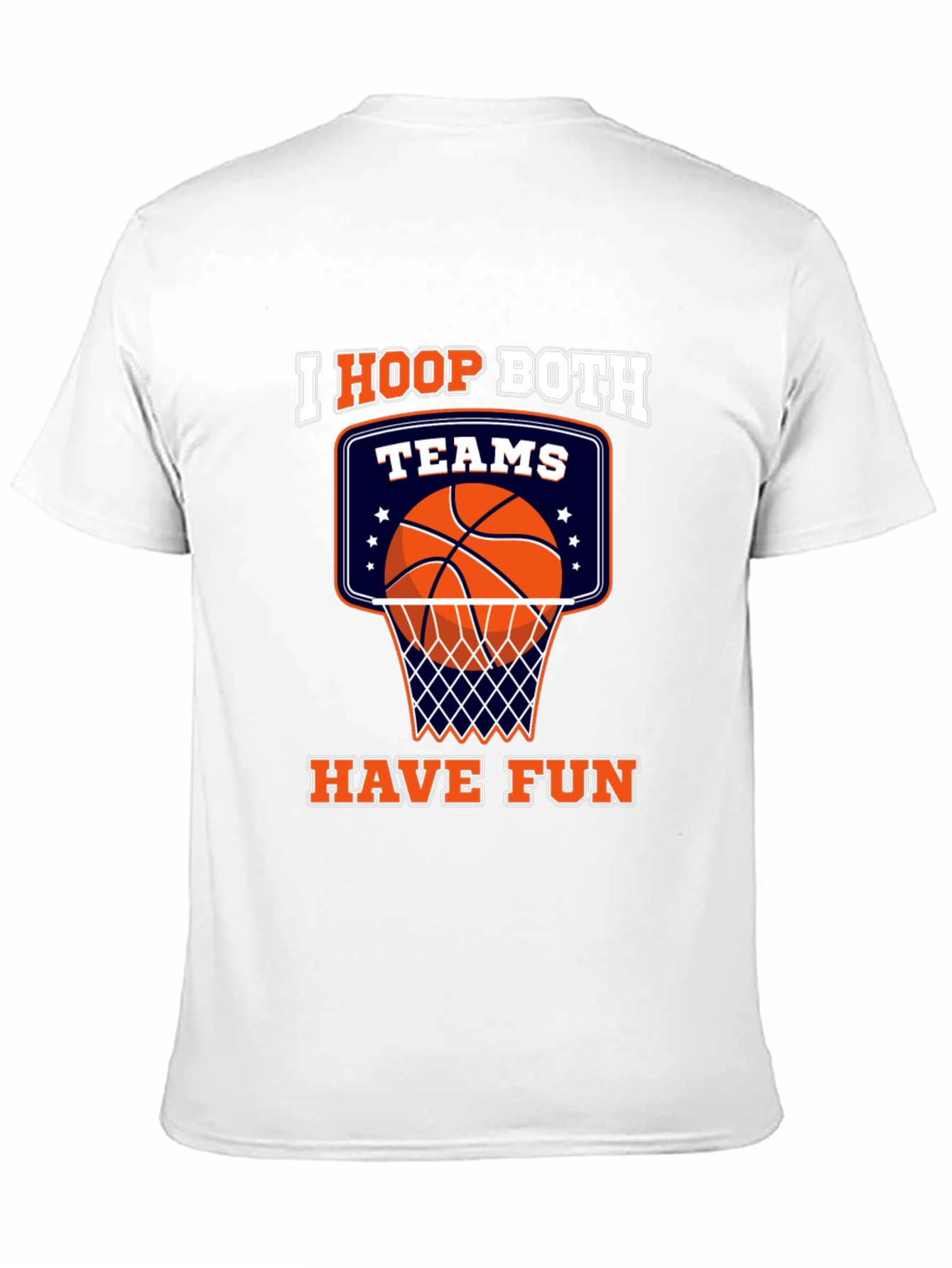I Hoop Both Teams T-Shirt Basketball Fan Tee
