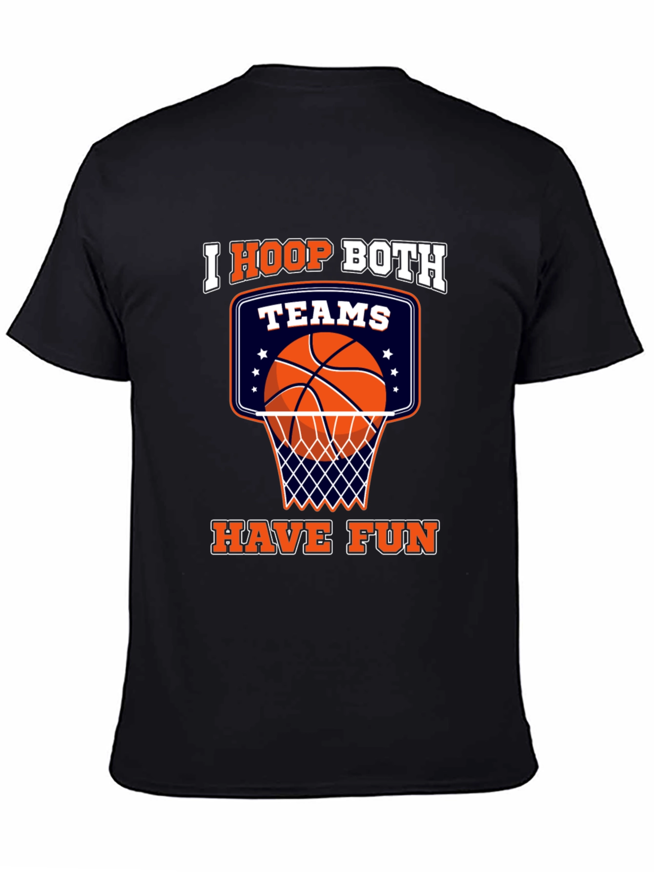 I Hoop Both Teams T-Shirt Basketball Fan Tee
