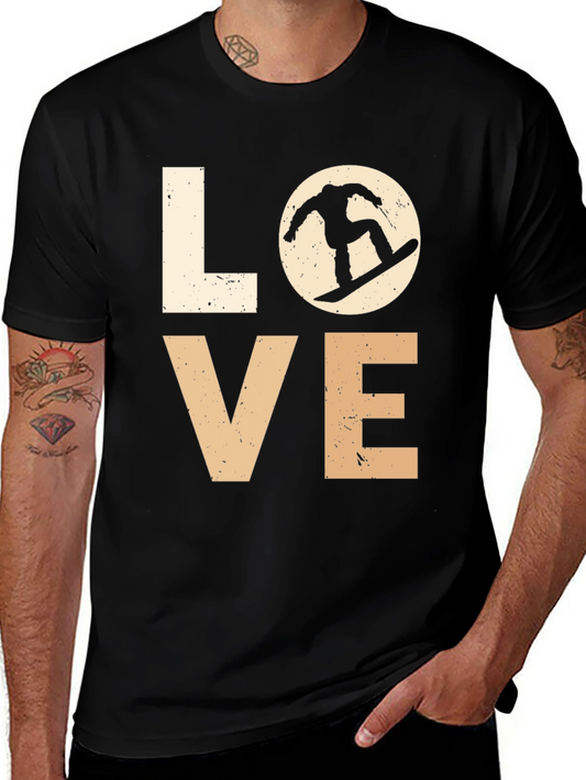 Love Snowboarding Graphic Tee - Stylish Winter Sport Shirt