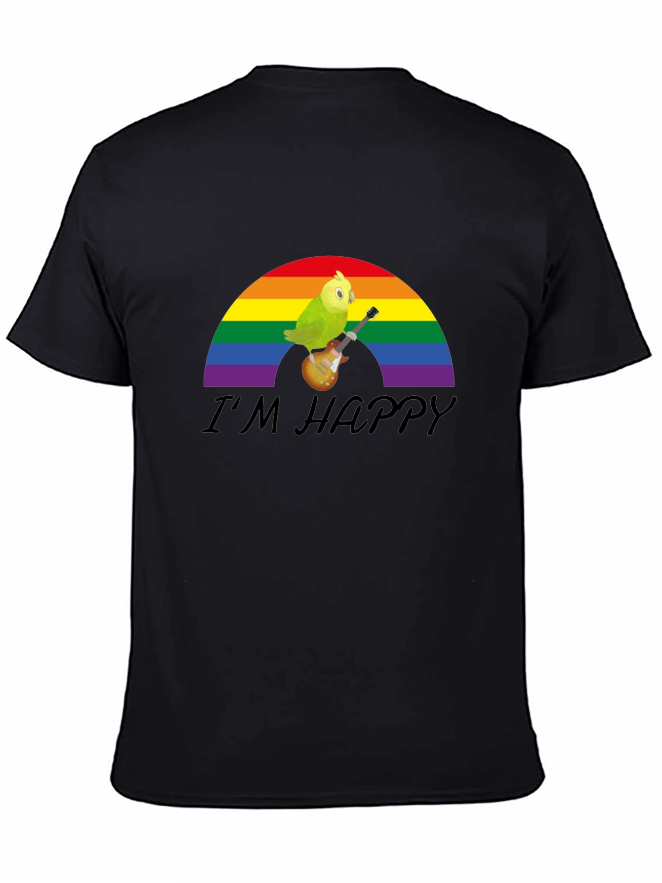 Im Happy Rainbow Parrot Guitar T-Shirt