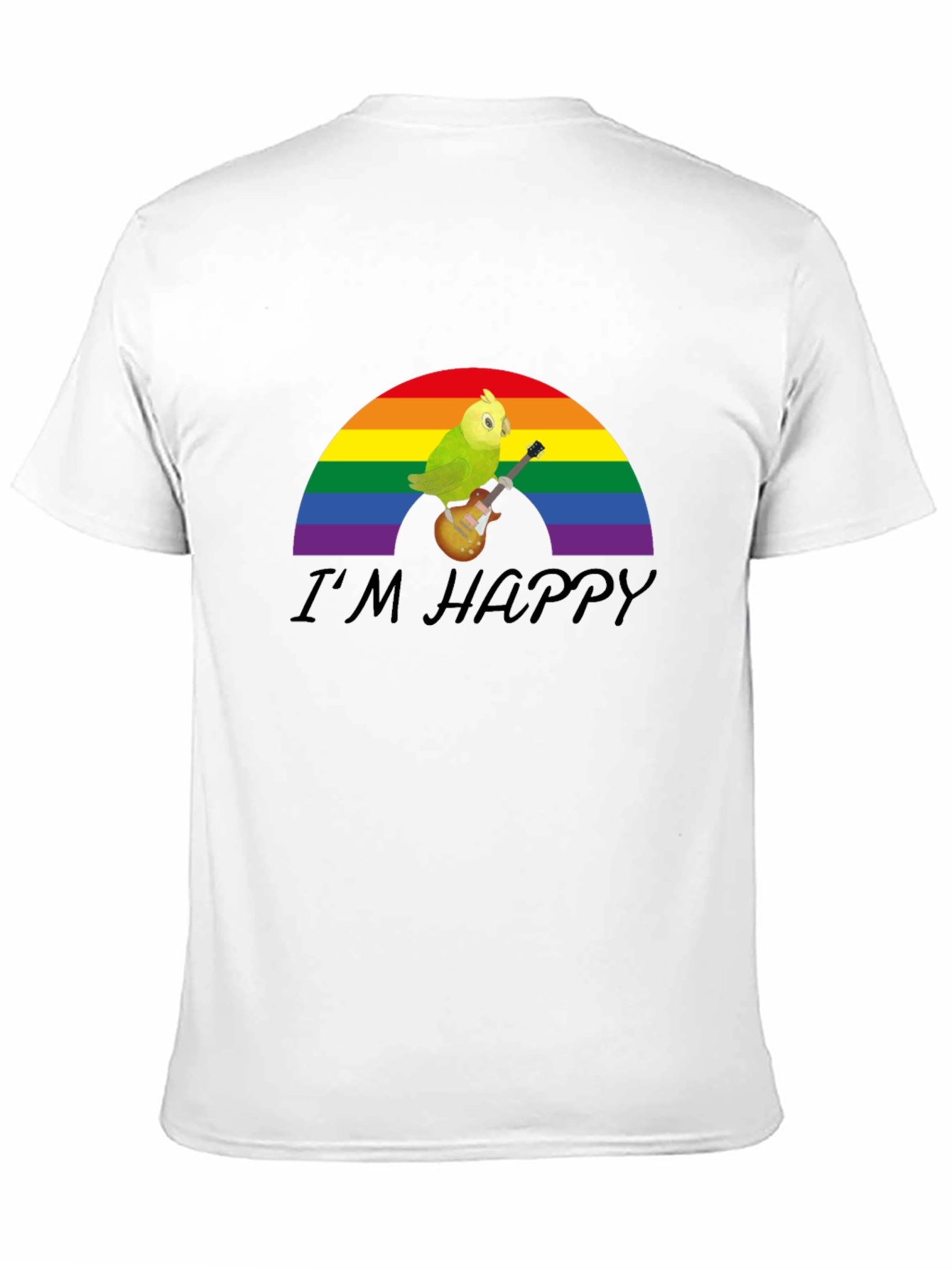 Im Happy Rainbow Parrot Guitar T-Shirt