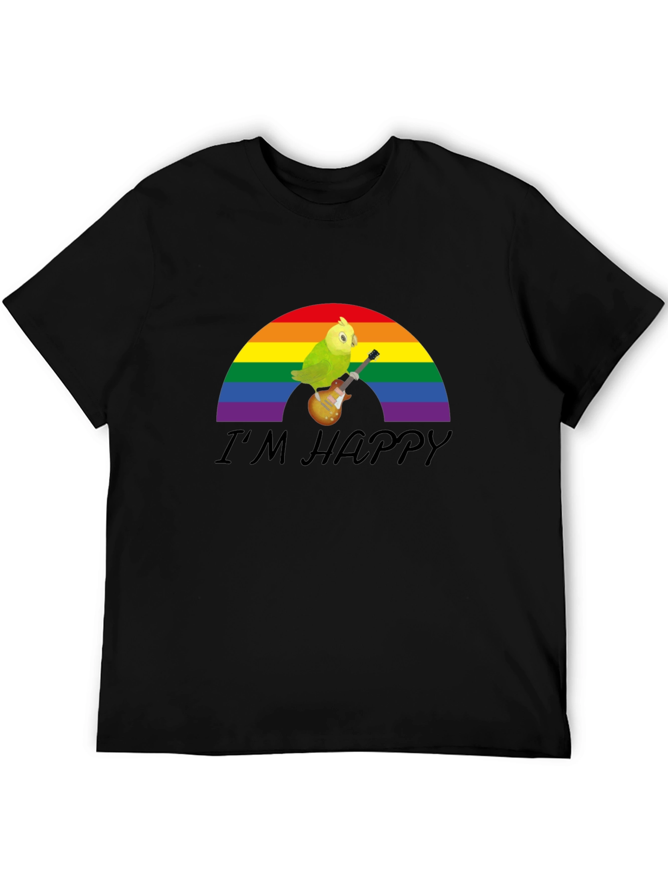 Im Happy Rainbow Parrot Guitar T-Shirt