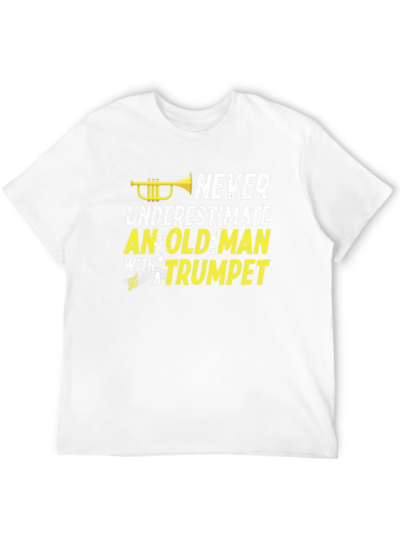 Never Underestimate Old Man Trumpet Graphic Tee