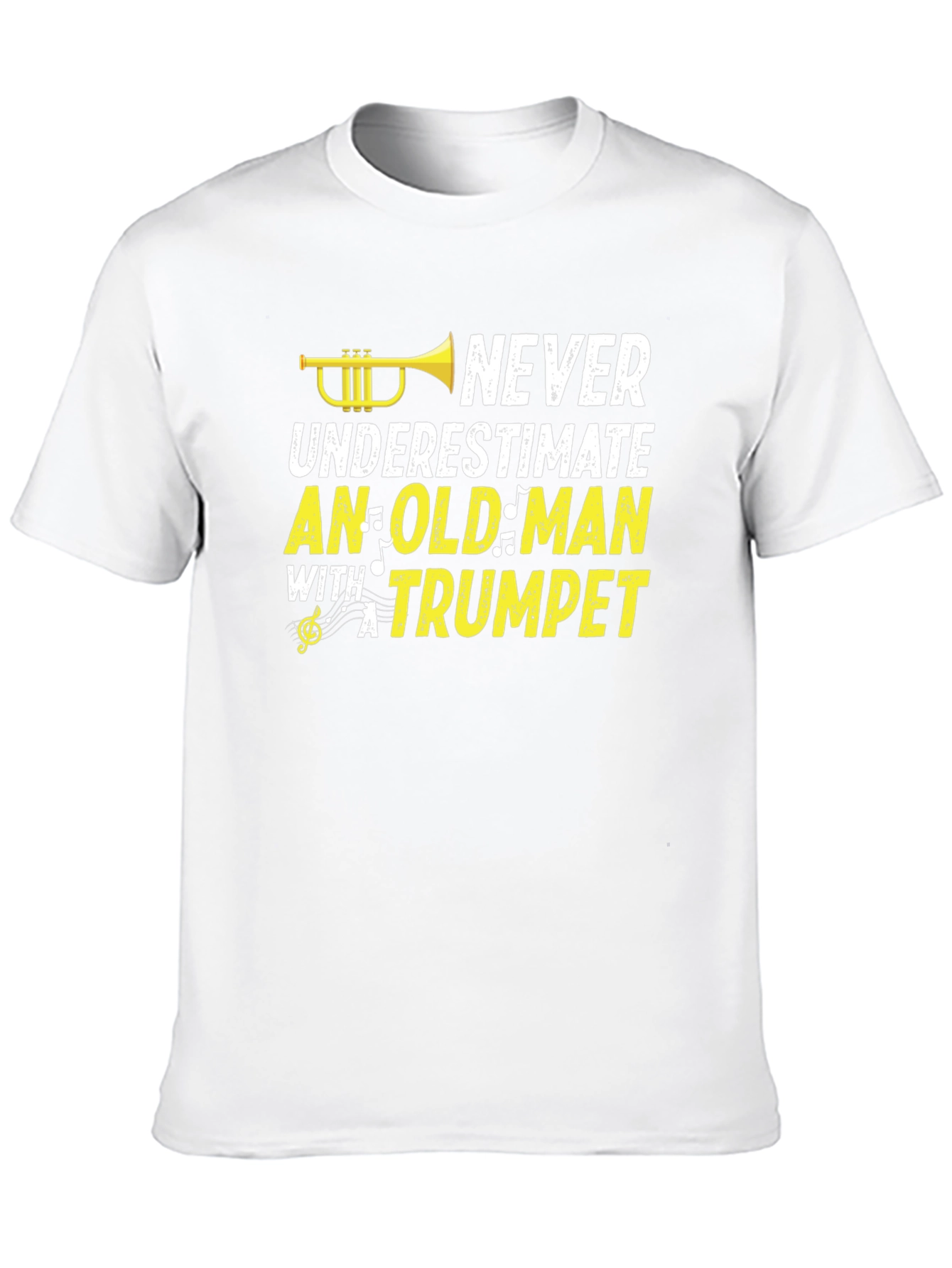 Never Underestimate Old Man Trumpet Graphic Tee