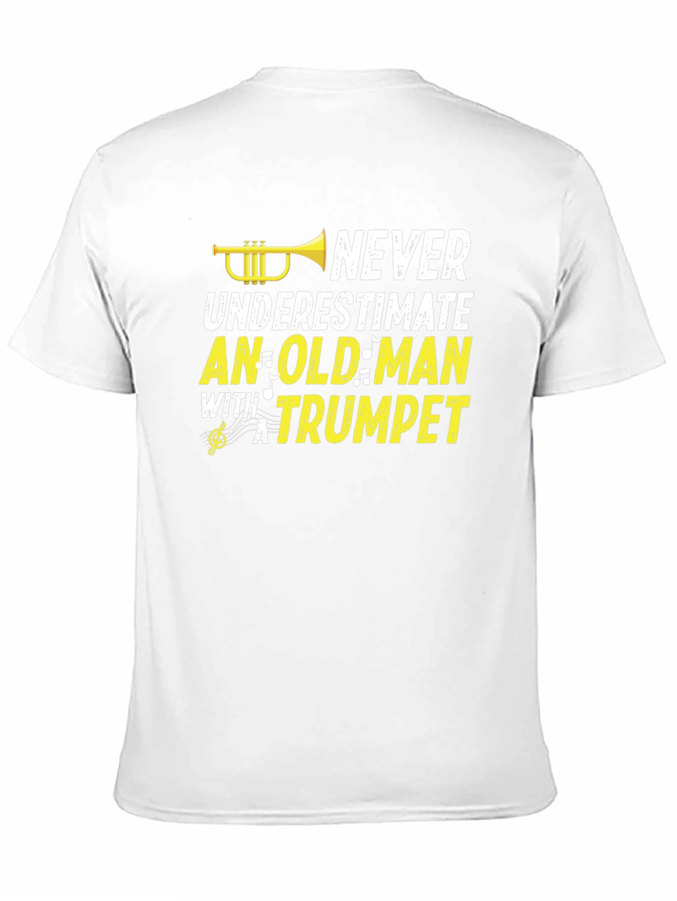 Never Underestimate Old Man Trumpet Graphic Tee
