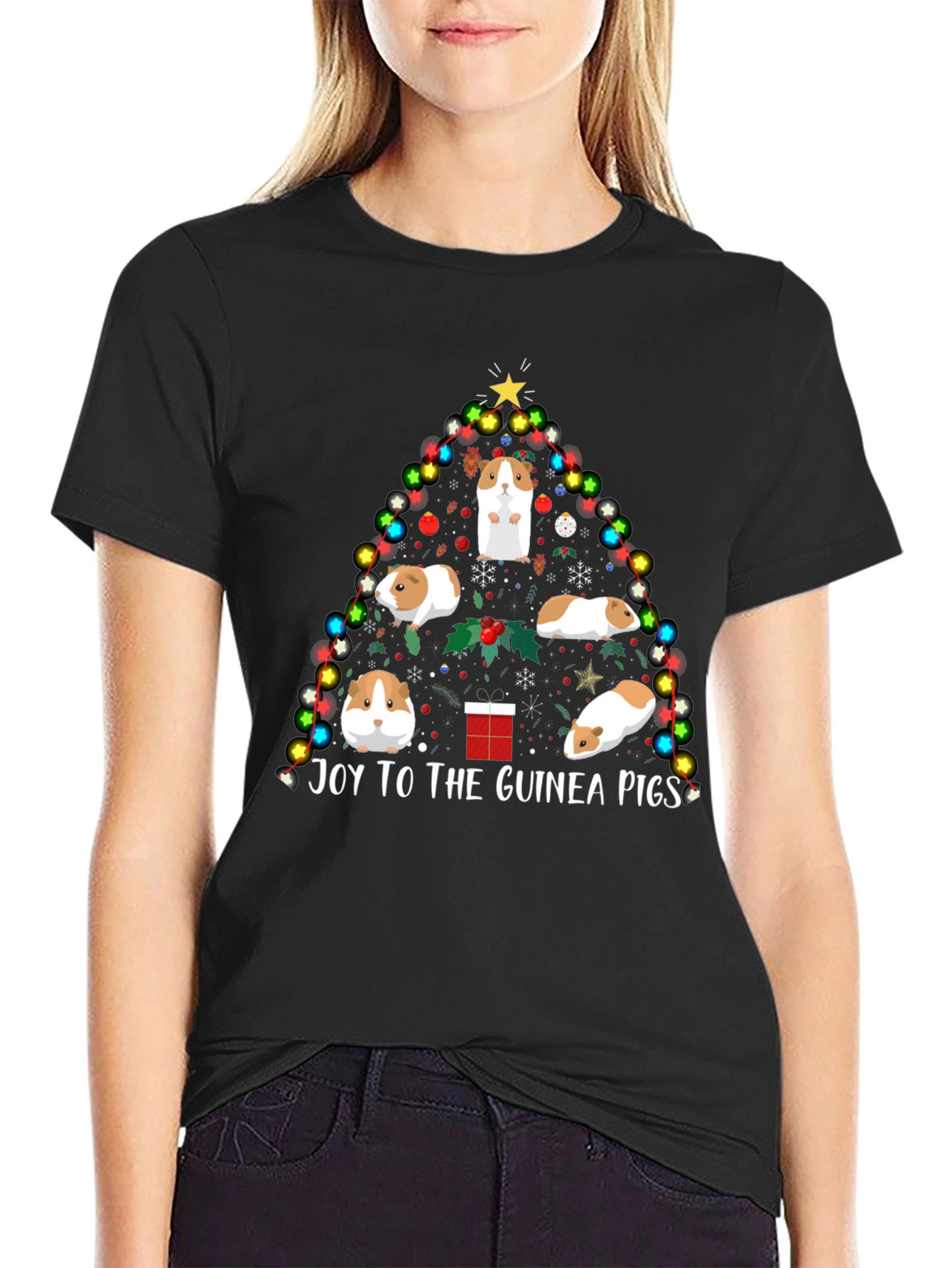 Joy to the Guinea Pigs Christmas T-Shirt