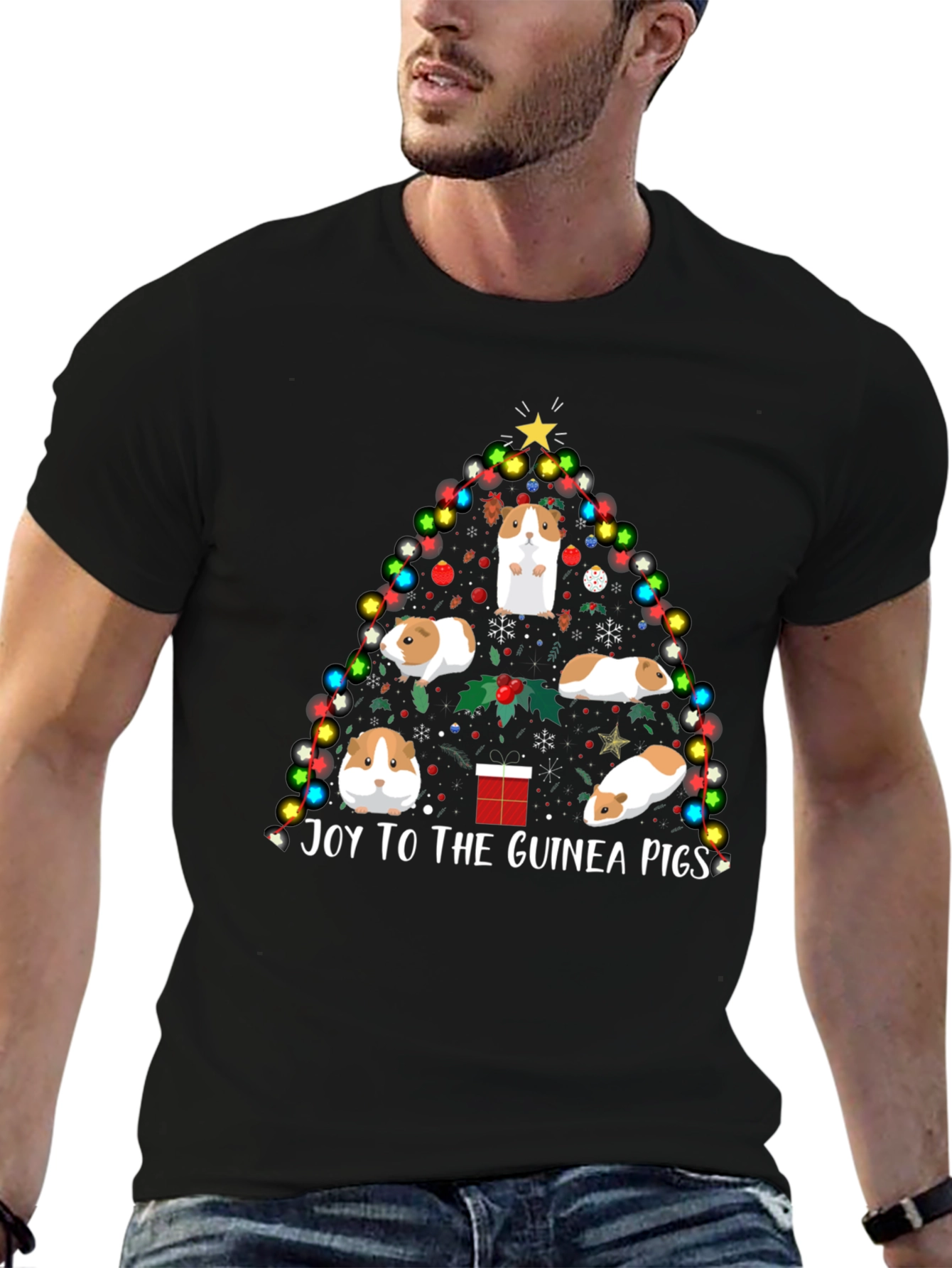 Joy to the Guinea Pigs Christmas T-Shirt