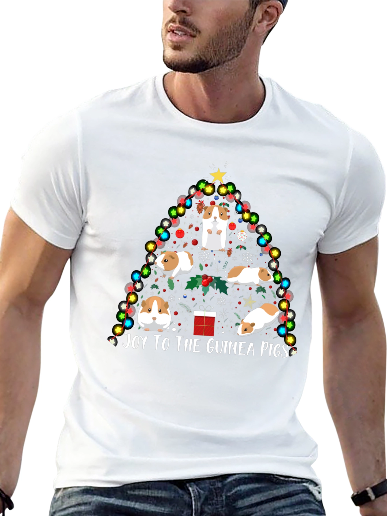 Joy to the Guinea Pigs Christmas T-Shirt