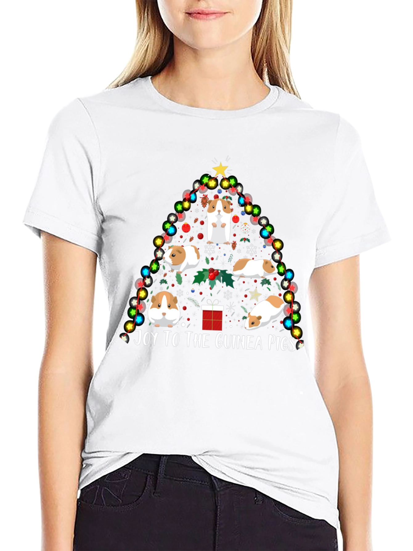Joy to the Guinea Pigs Christmas T-Shirt