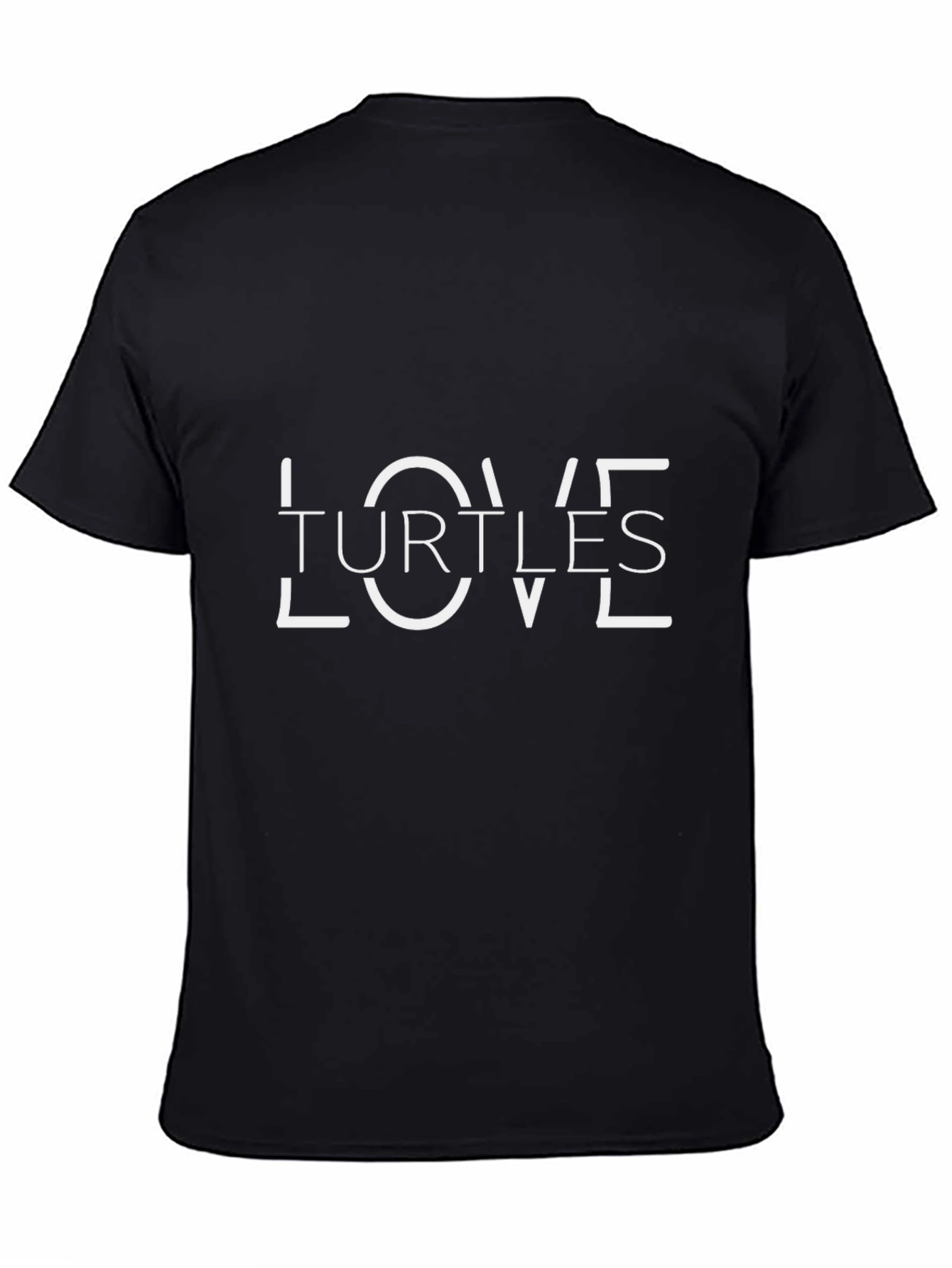 Love Turtles Graphic Tee - Black Cotton T-Shirt