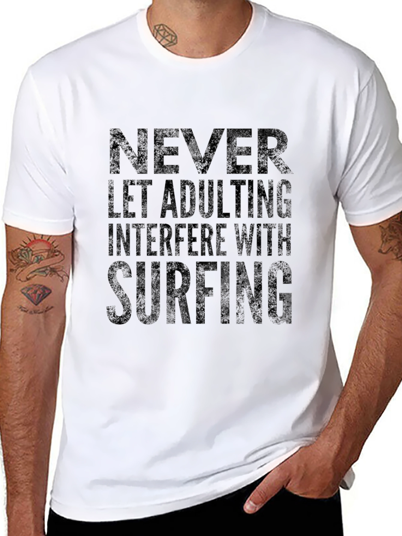 Never Let Adulting Interfere with Surfing T-Shirt